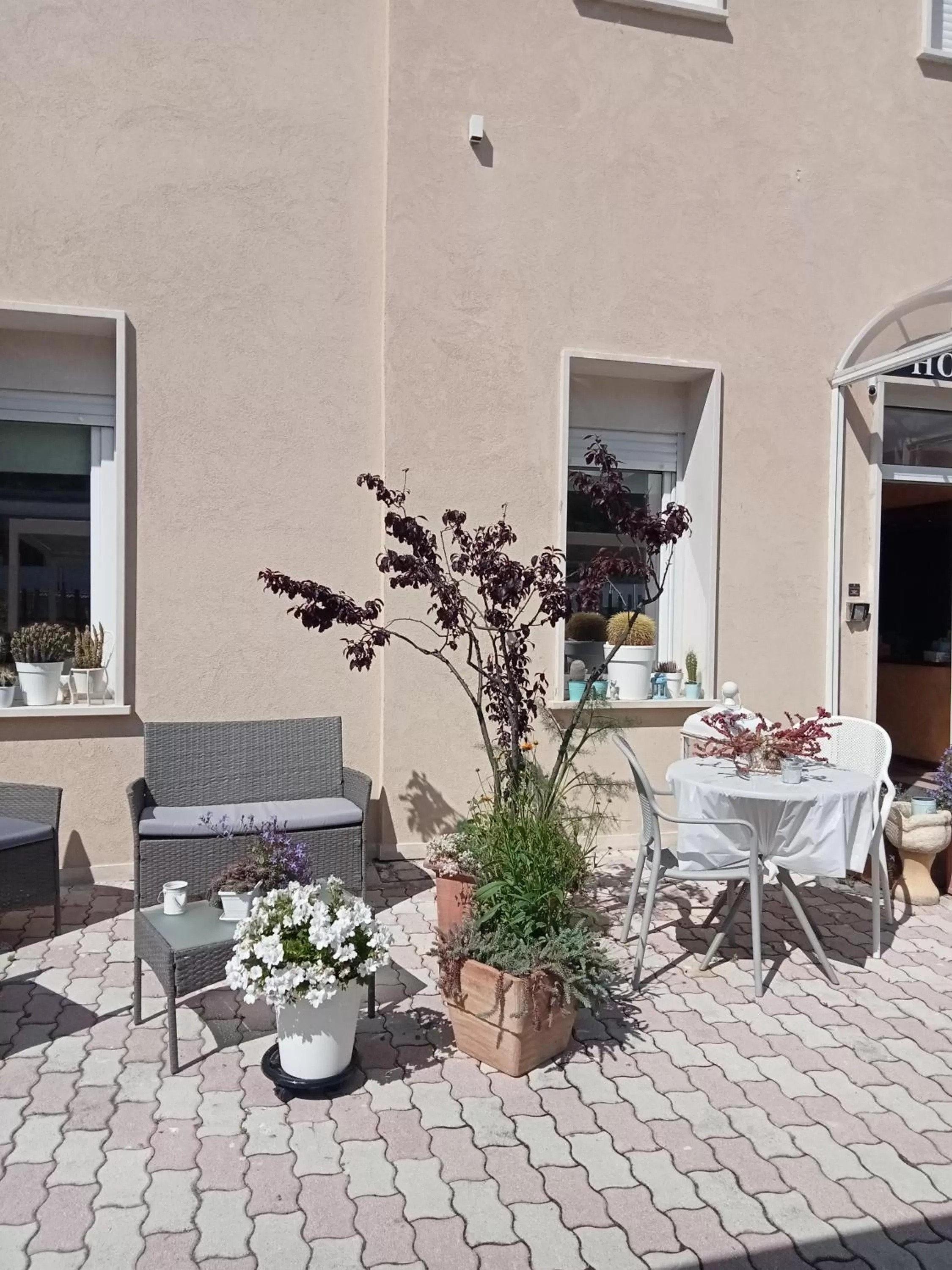 Patio in Hotel Porta Rivera