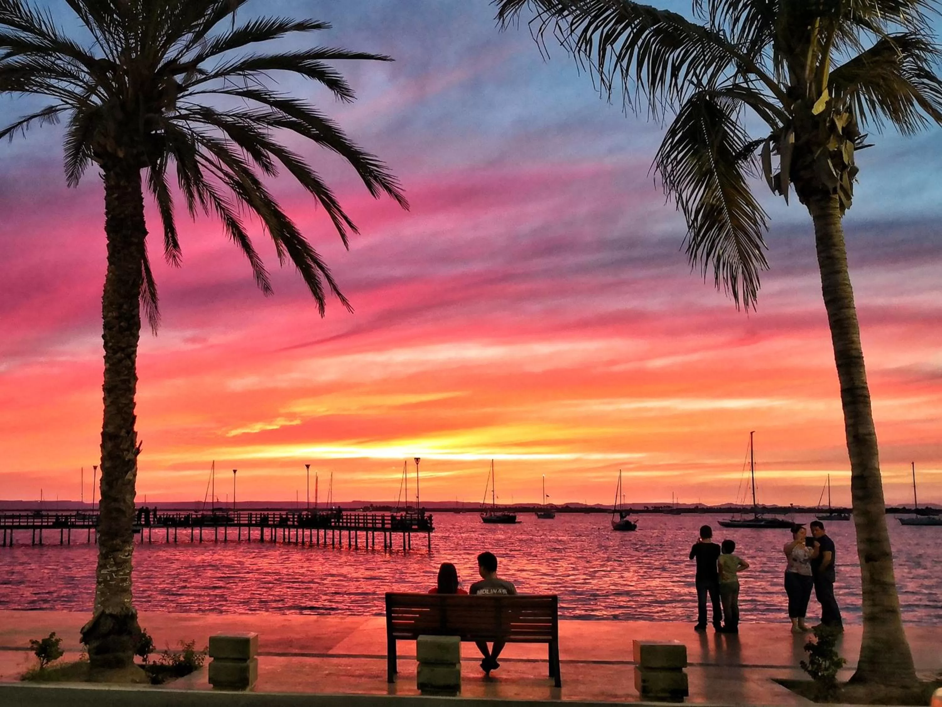 Sunset in Seven Crown La Paz Centro Historico