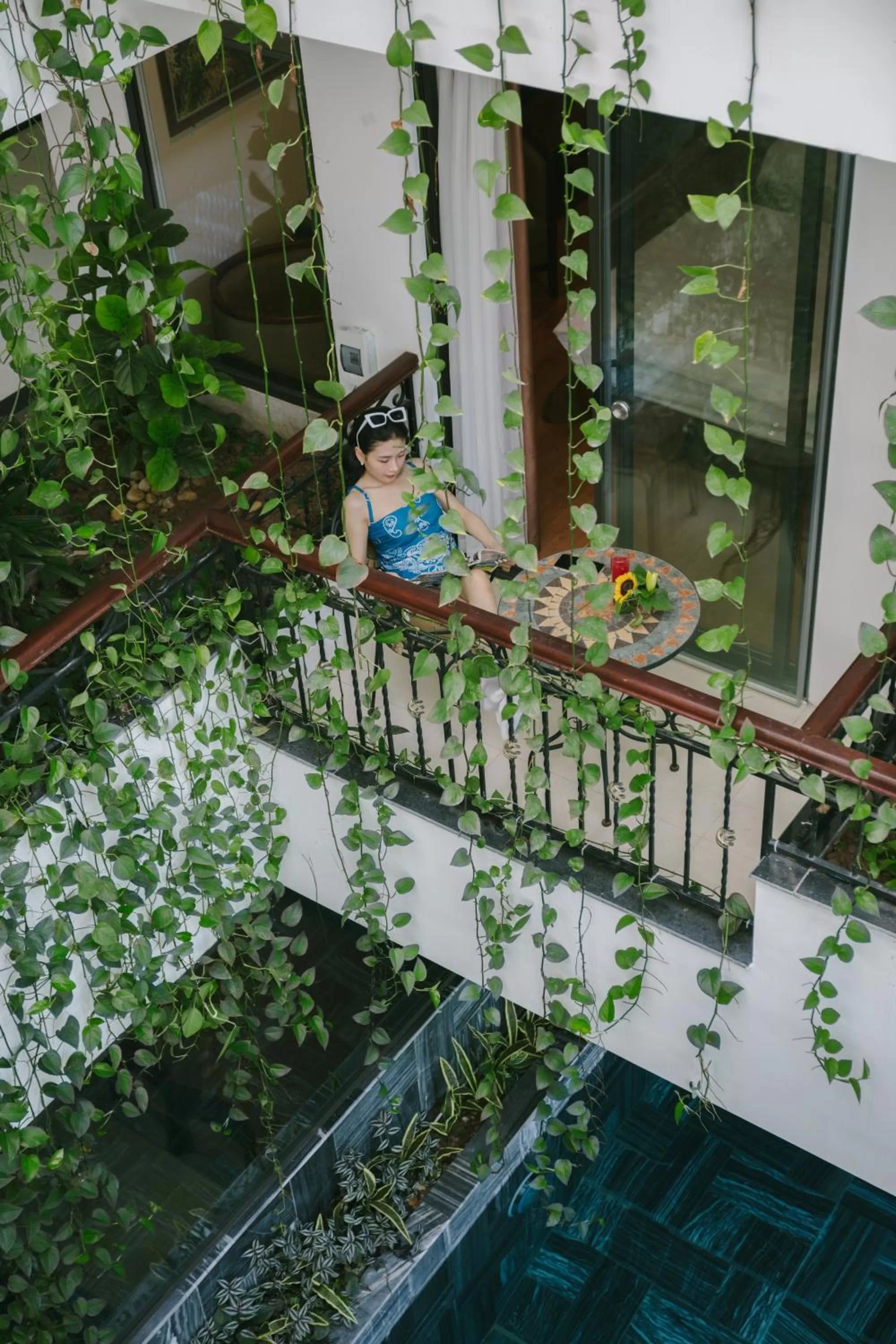 Inner courtyard view in Liberty Hall Tam Coc Hotel & Villa