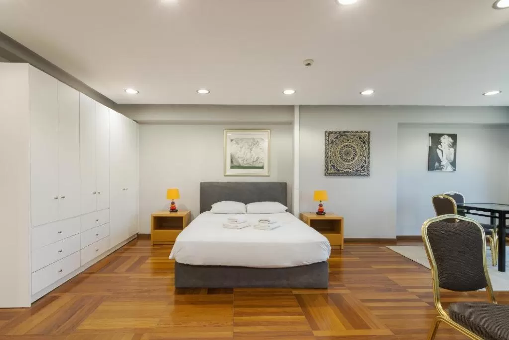 Bedroom, Bed in Arditou Akropolis Apartments-Suites