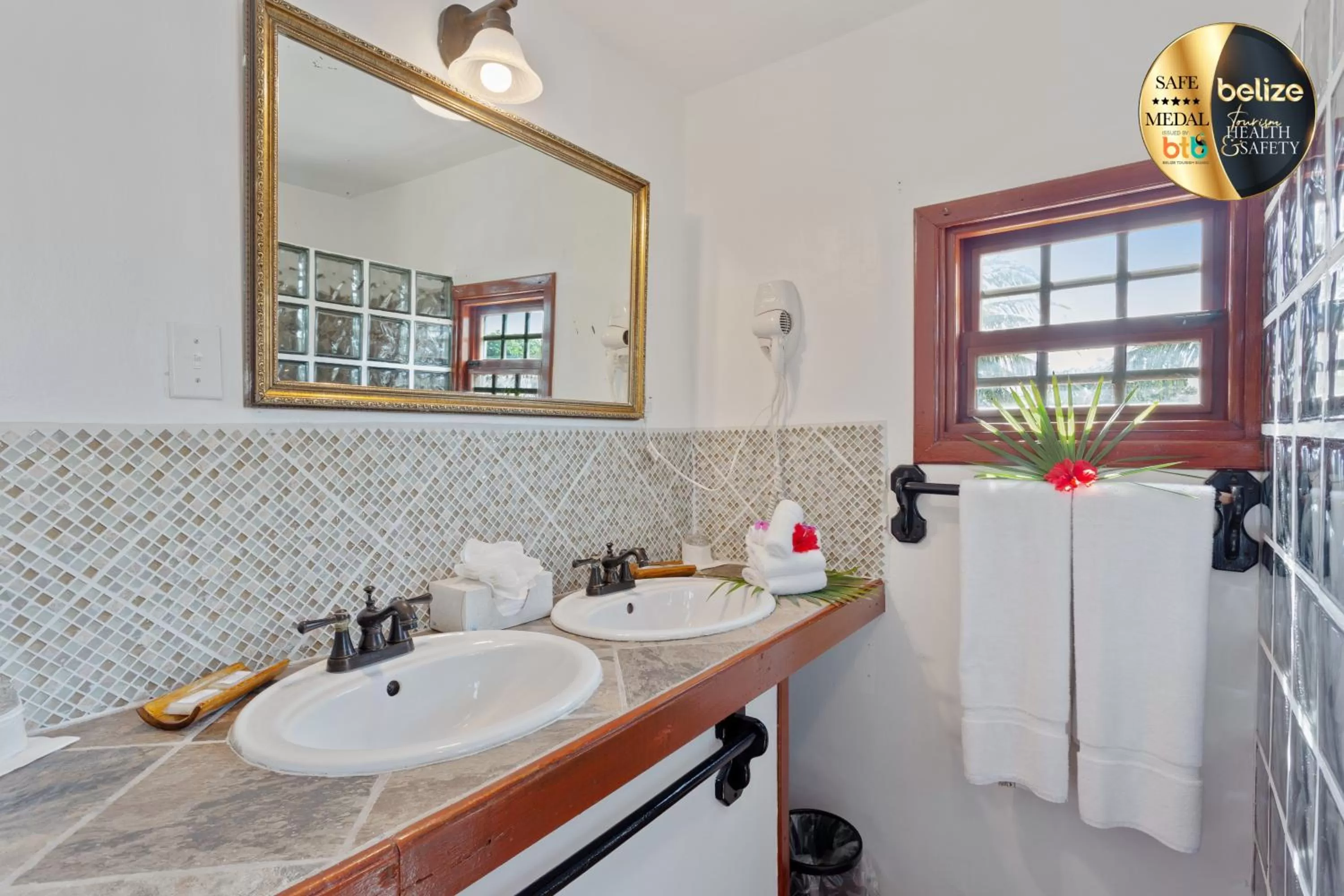 Bathroom in Portofino Beach Resort-An Authentic Island Escape!