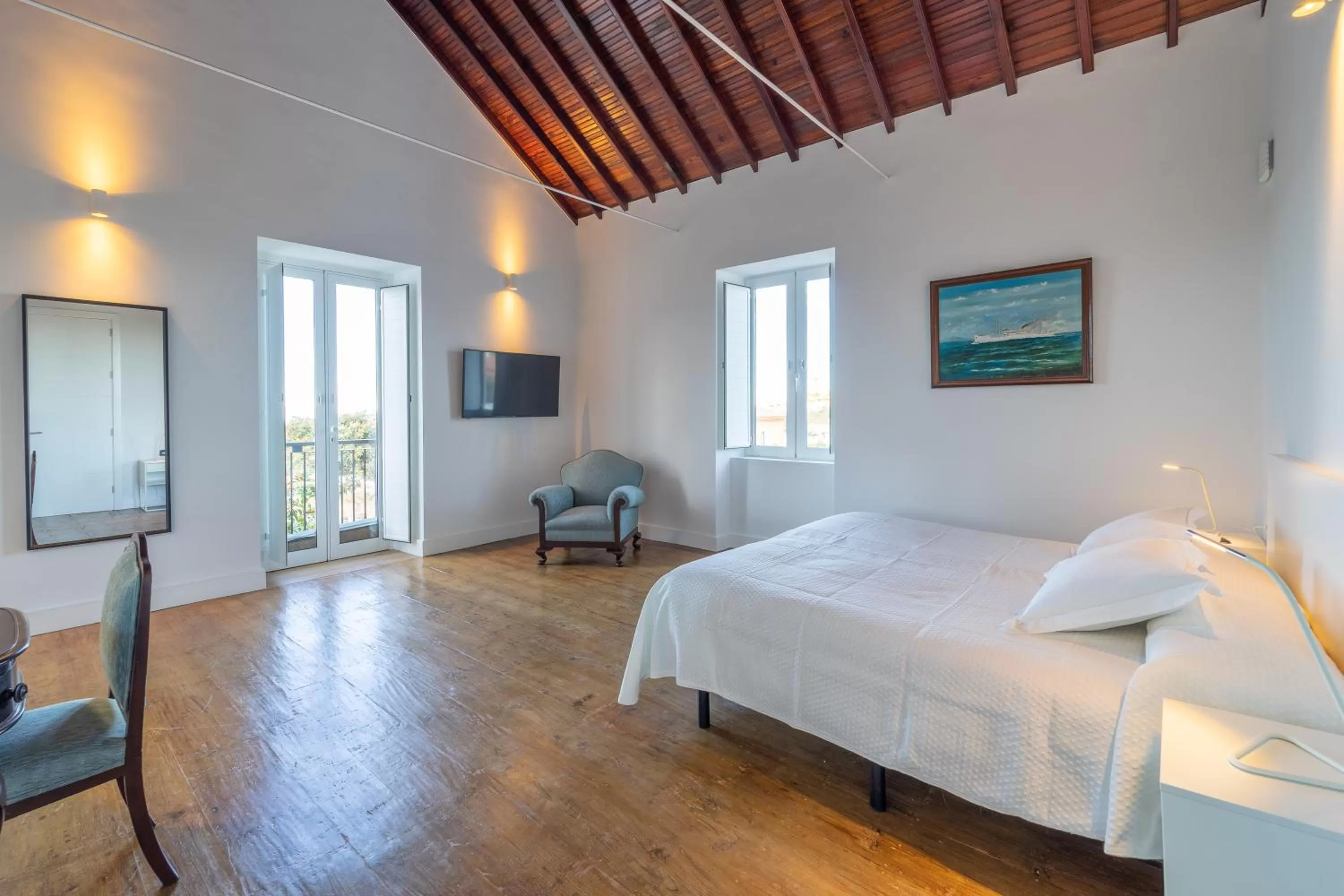 Bedroom in Albor Suites