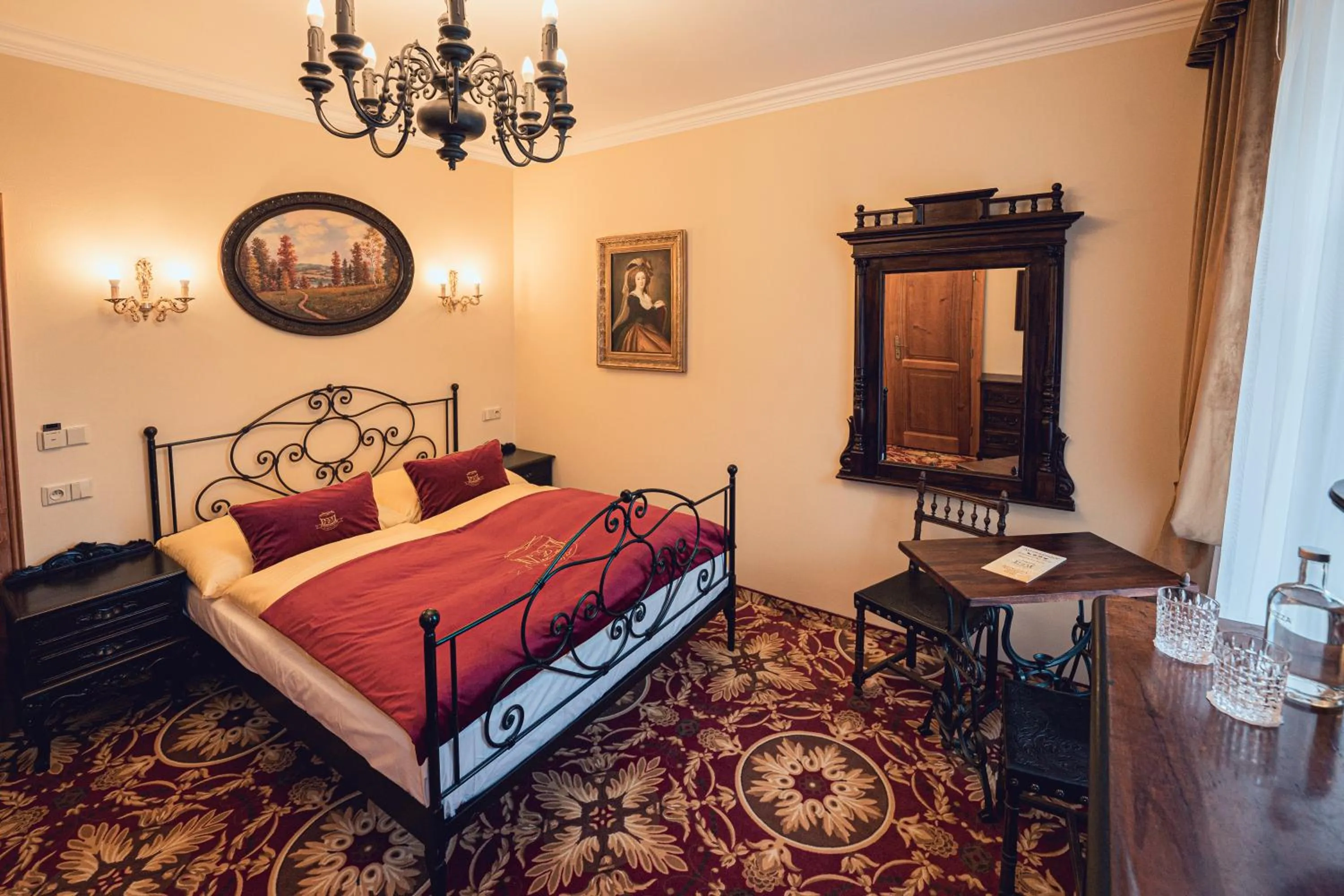 Bed in Hotel Svatojánský Dvůr