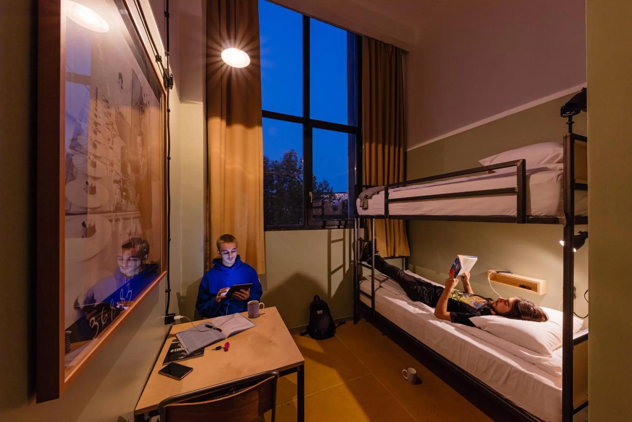 People, Bed in Fabrika Hostel & Suites