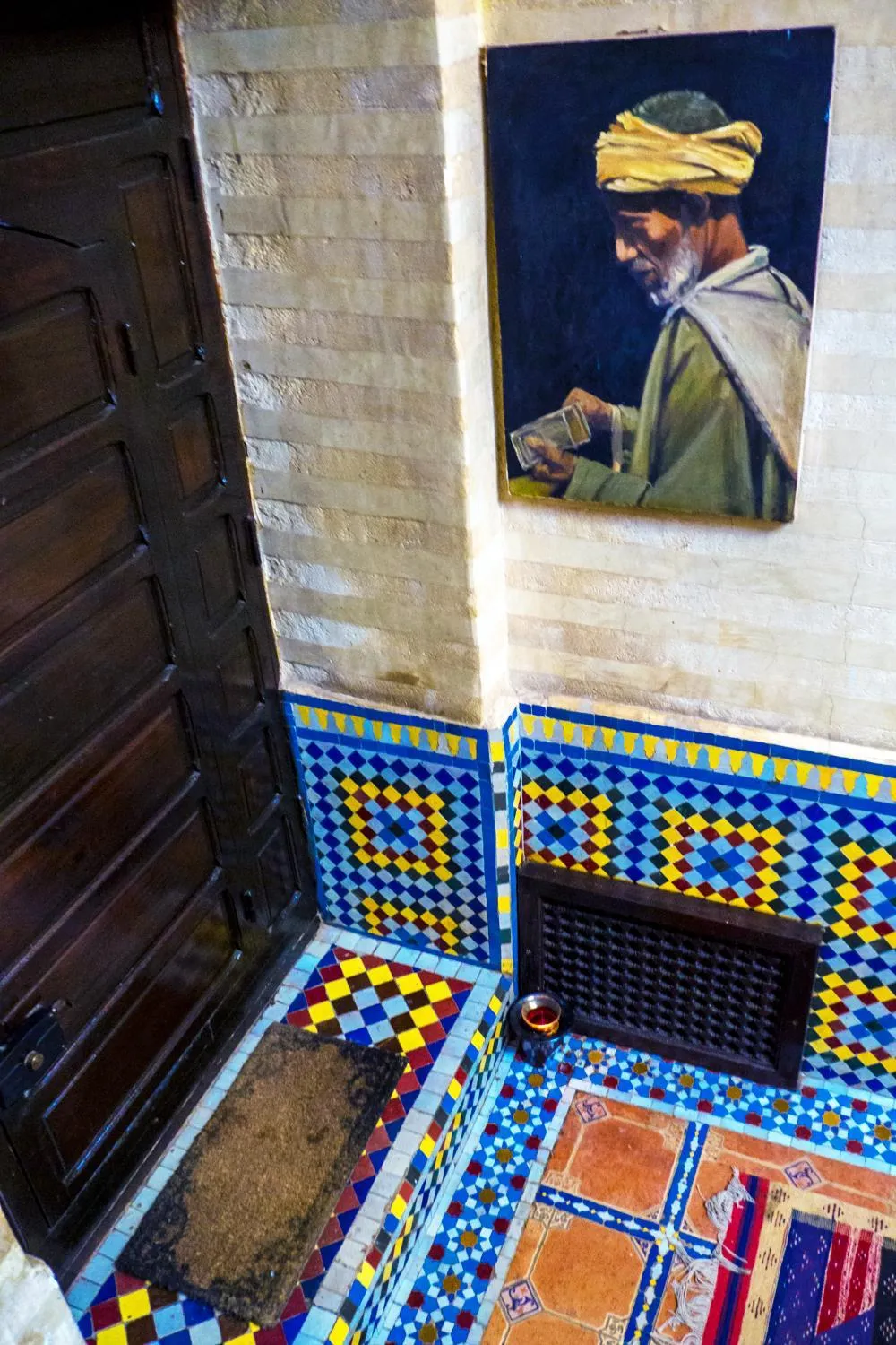 Decorative detail in Riad 58 Blu