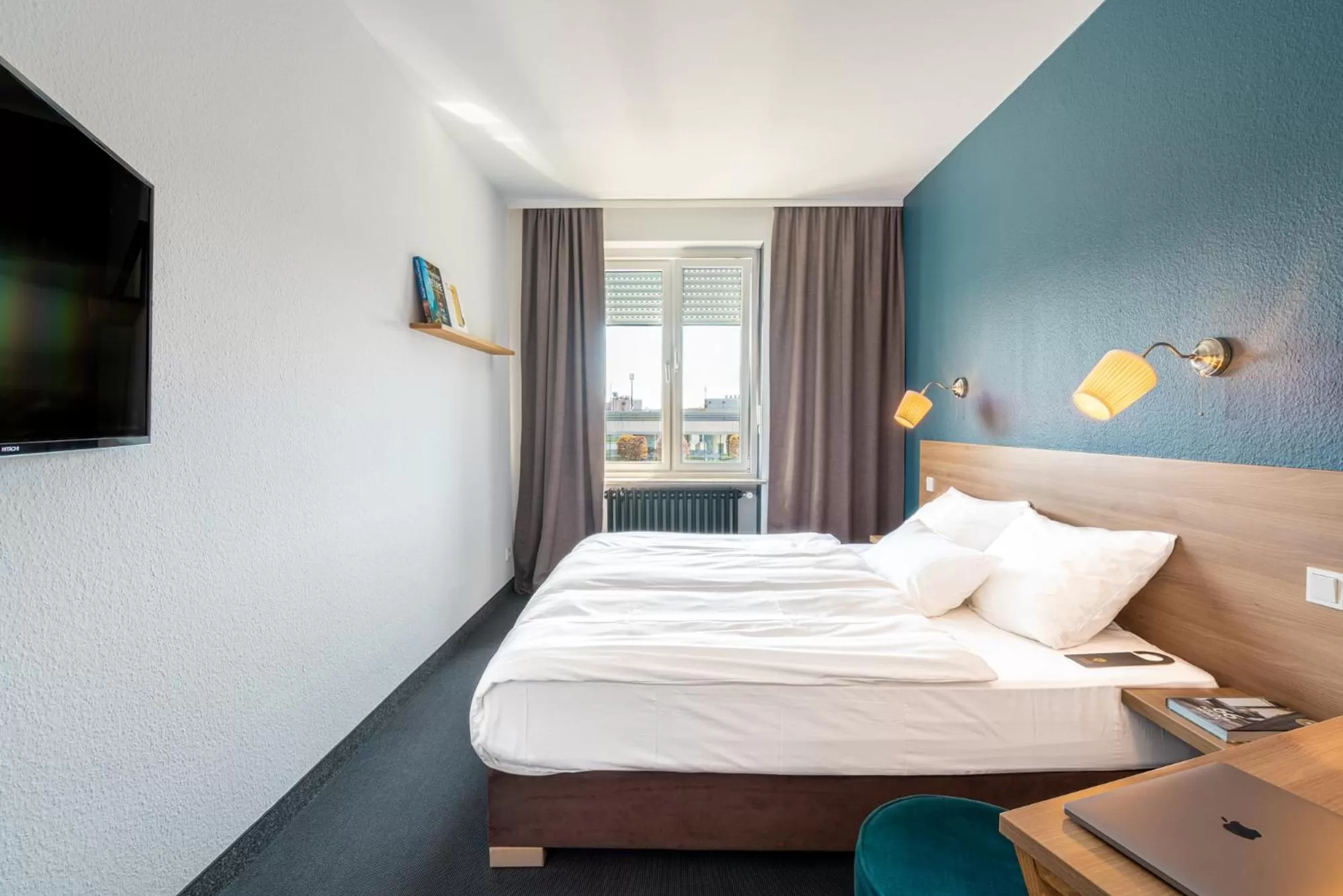 Bed in Hotel Stachus