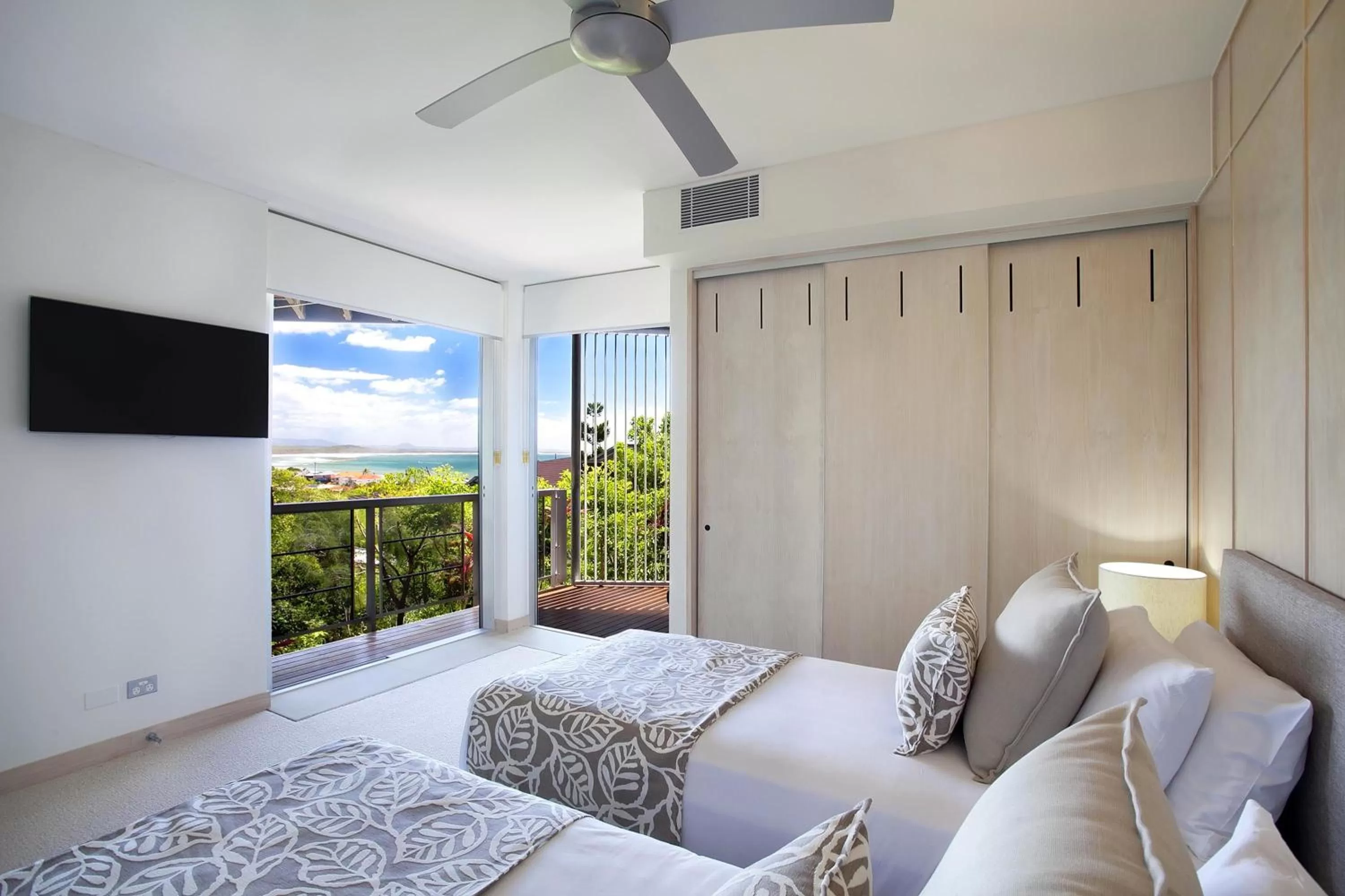 Bed in Peppers Noosa Resort and Villas