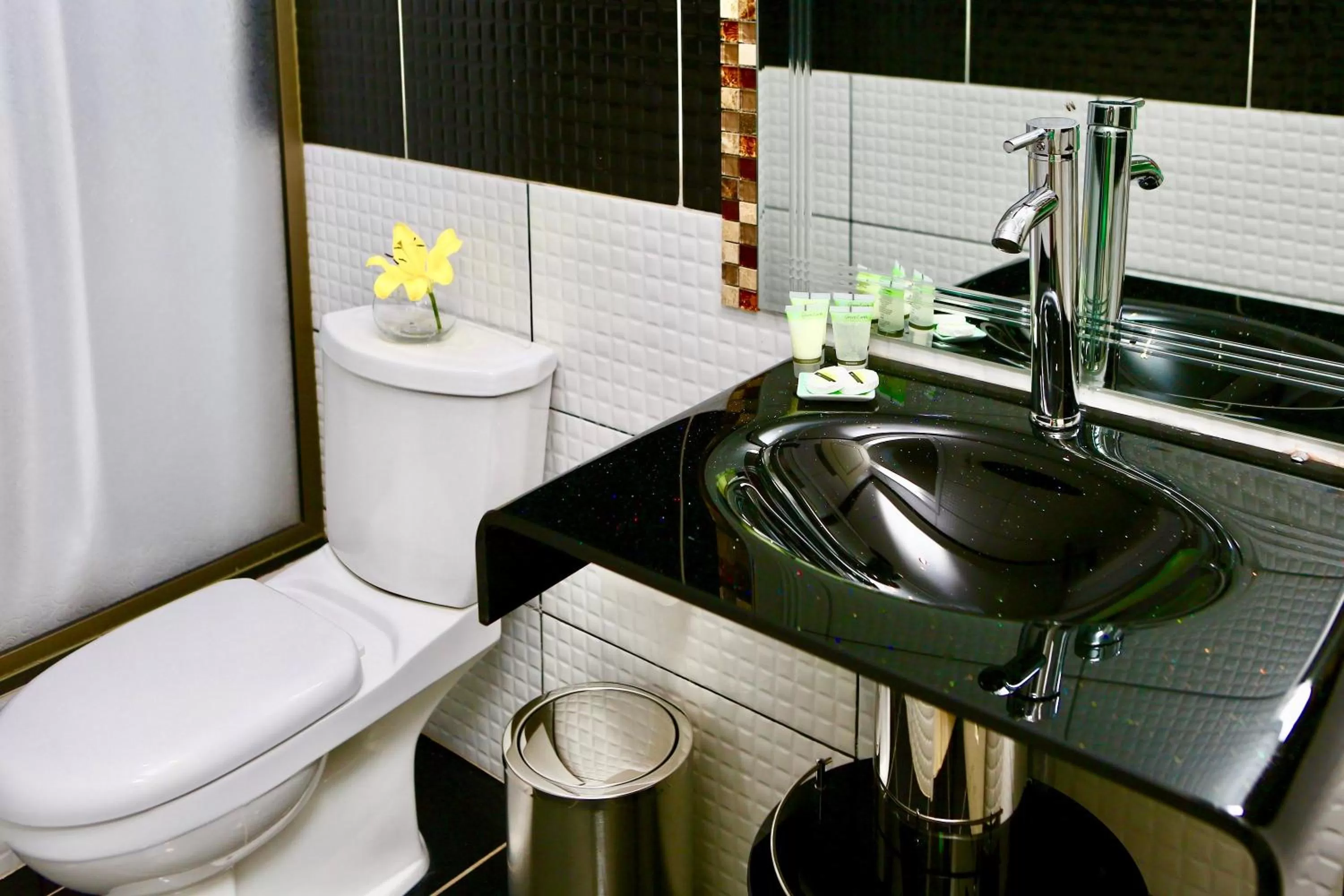 Shower, Kitchen/Kitchenette in Yakana Hotel