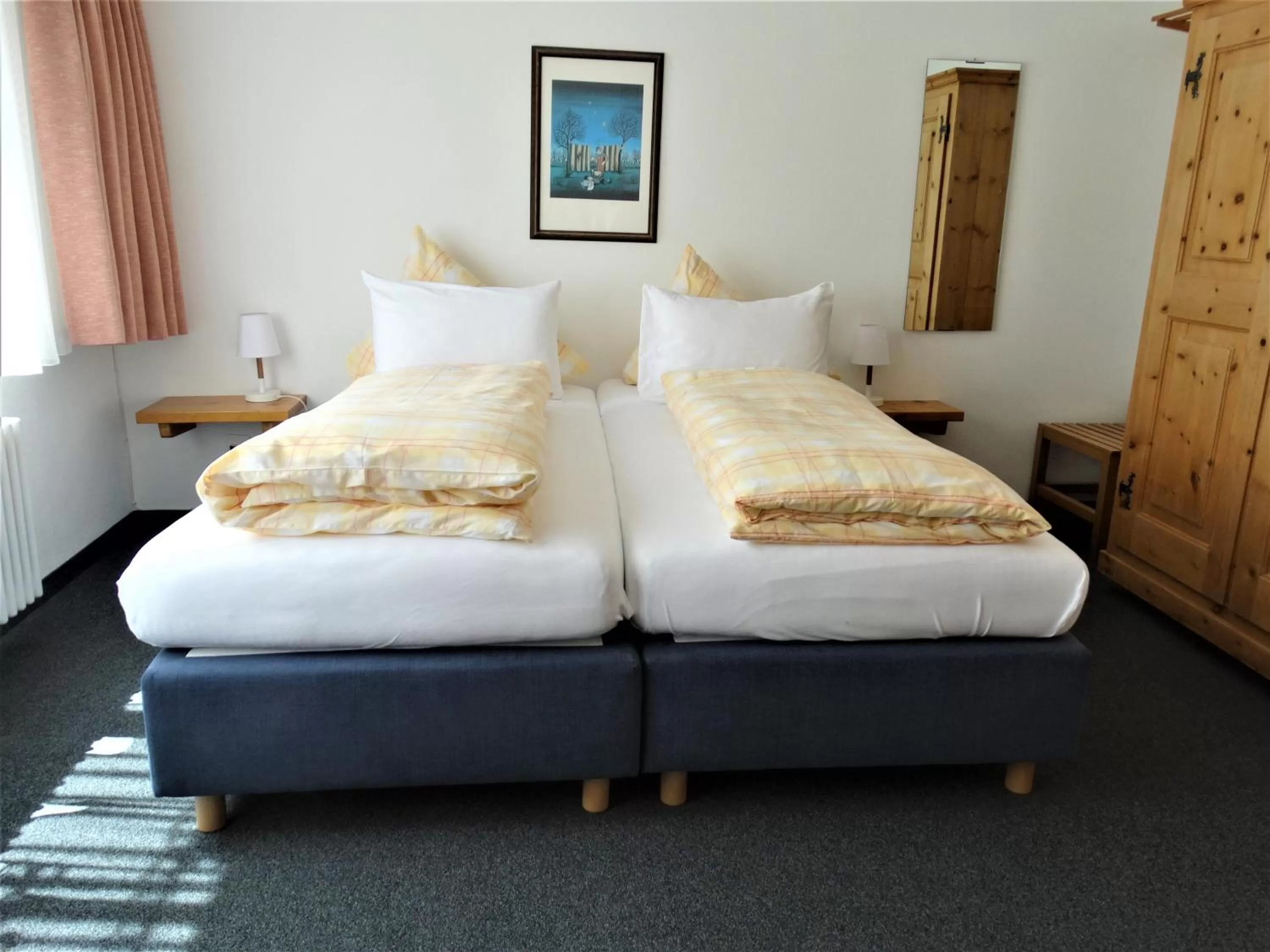 Bed in Hotel Bündnerhof