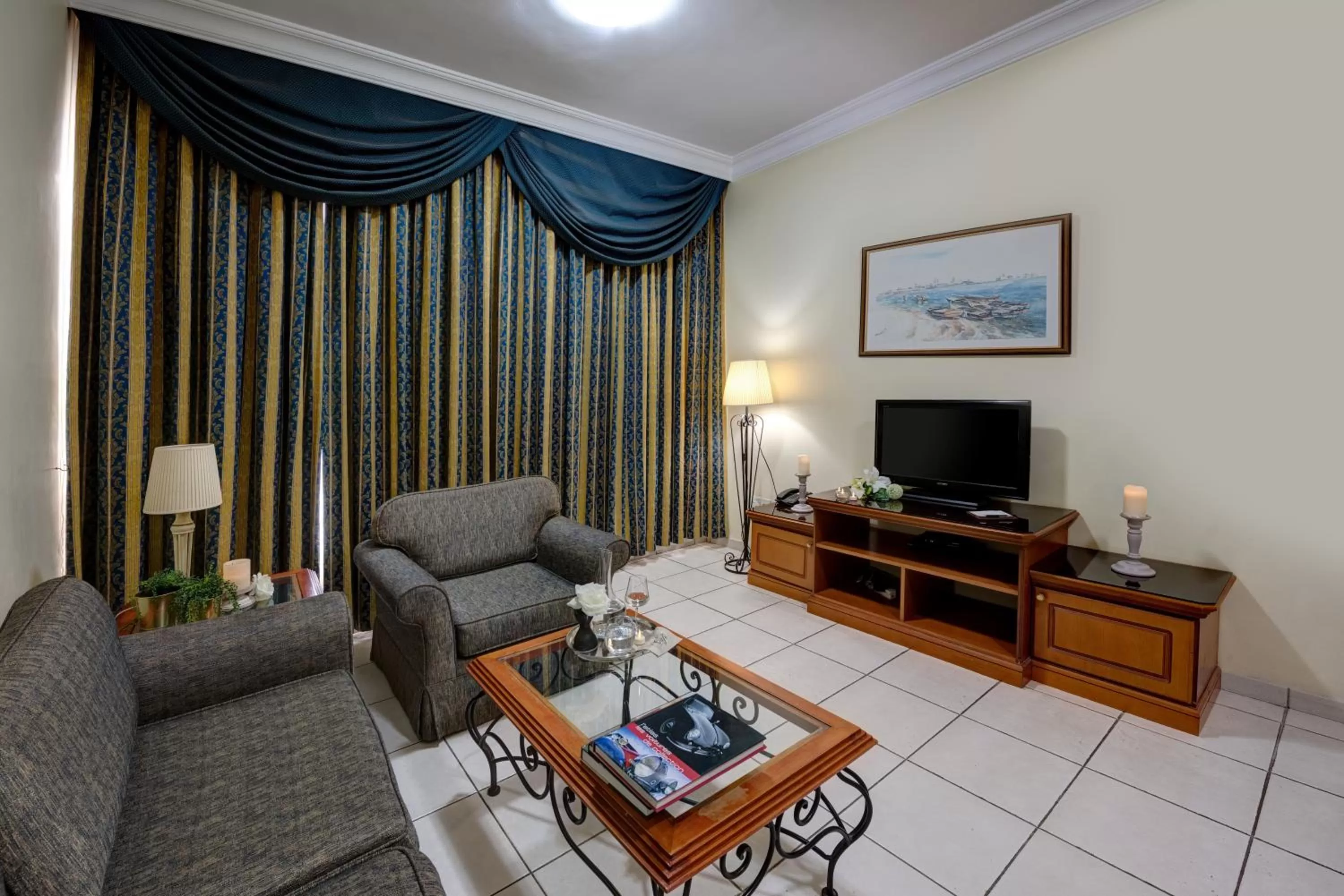Living room in Al Nakheel Hotel Apartments Abu Dhabi