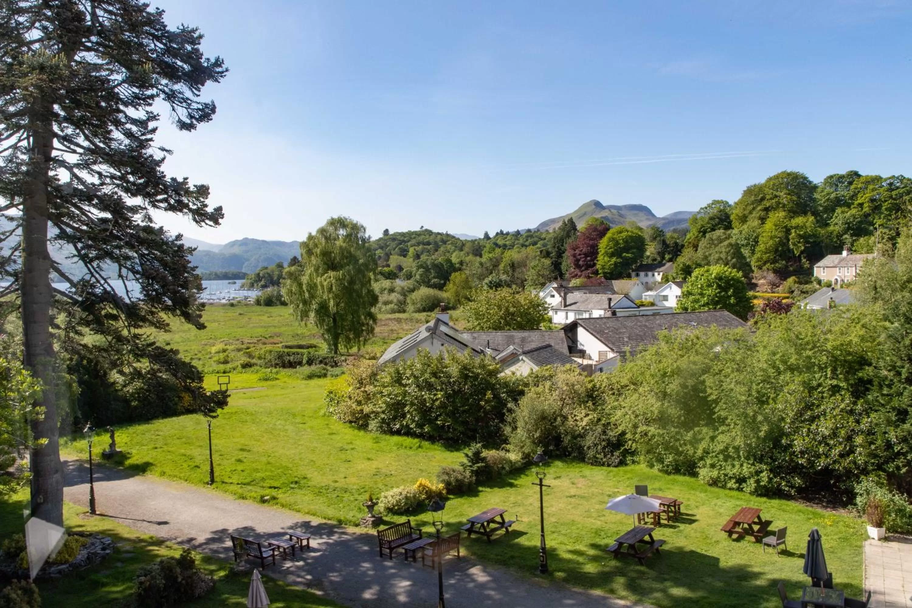 Garden view in The Derwentwater Hotel