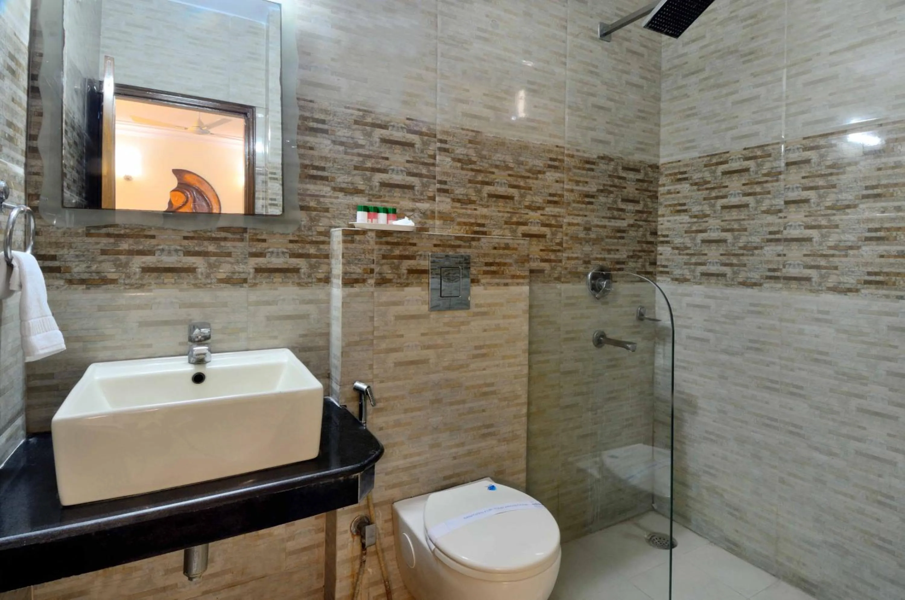 Bathroom in Hotel Pablas International, New Delhi, Near Metro