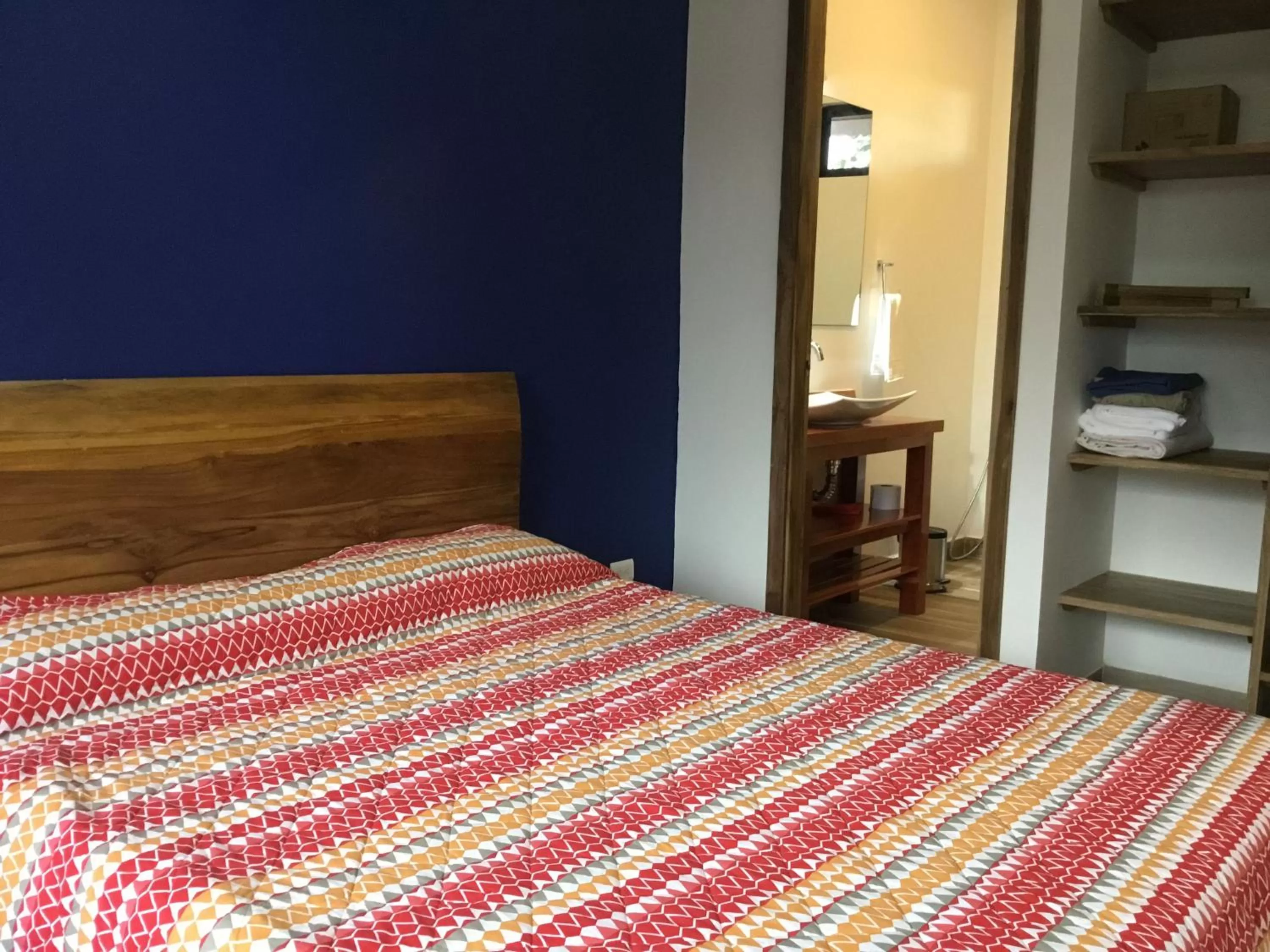 Bed in Hotel La Caracola