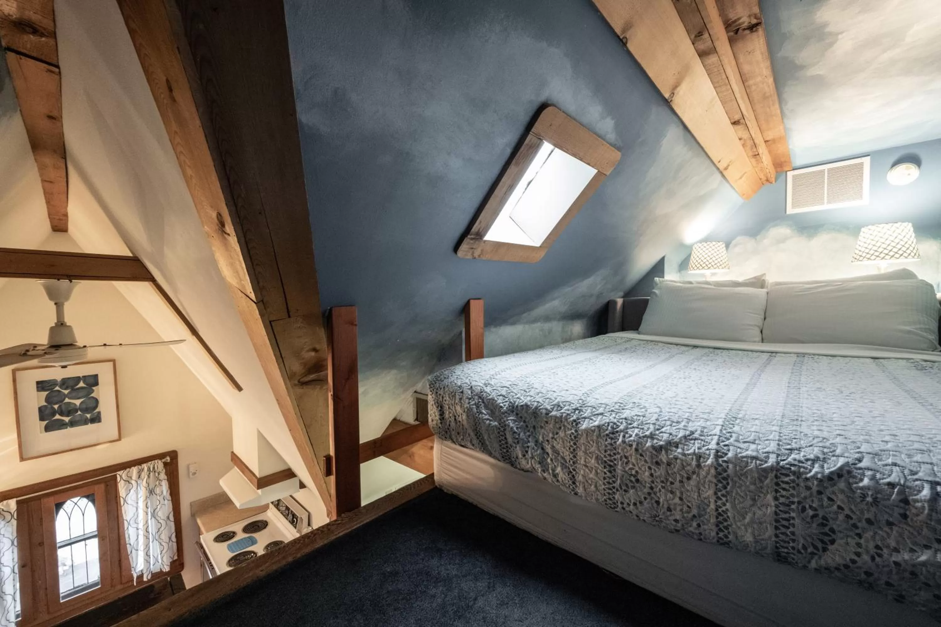 Bed in Stone Soup Inn