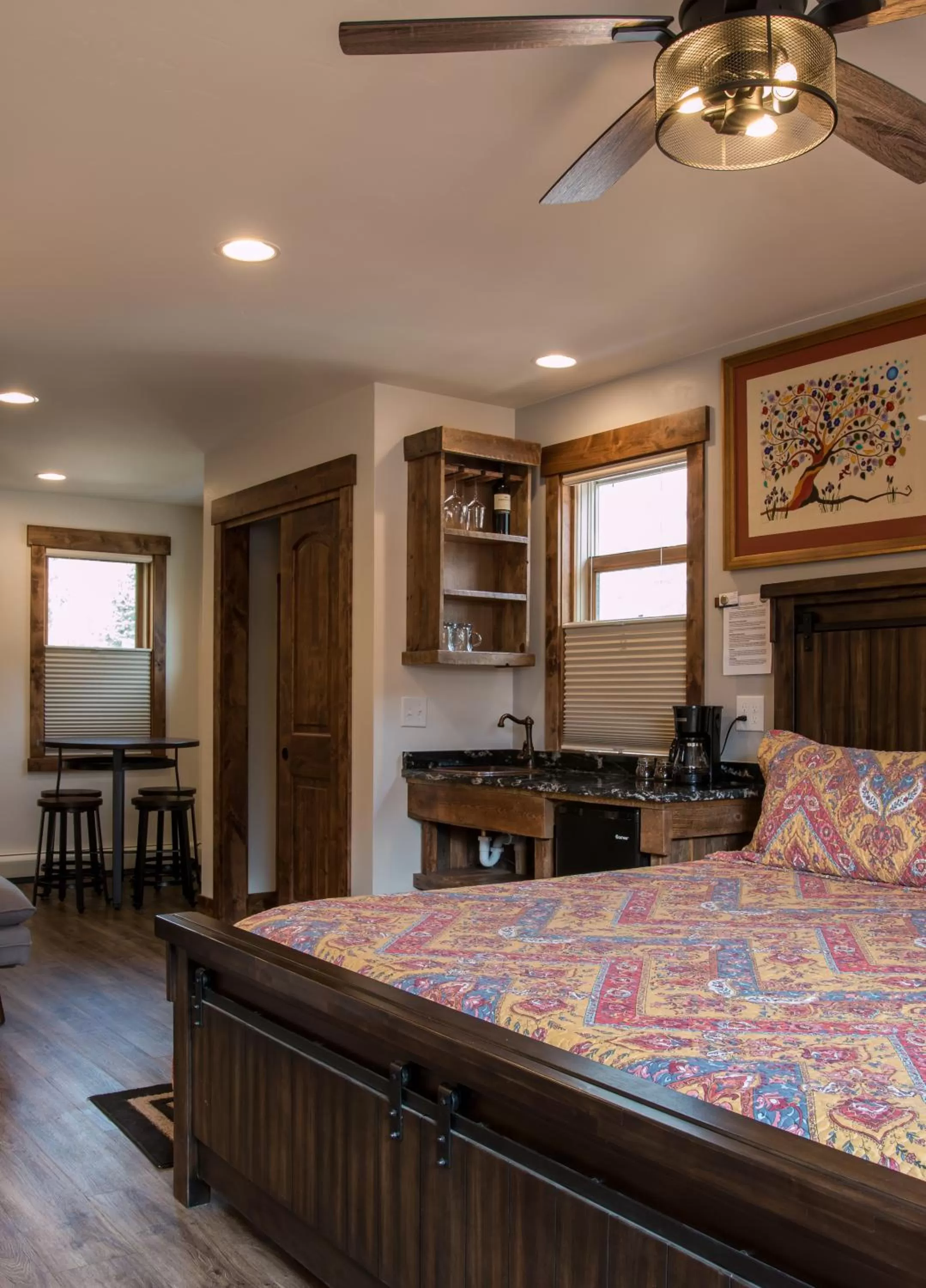 Bed in Clear Creek Inn