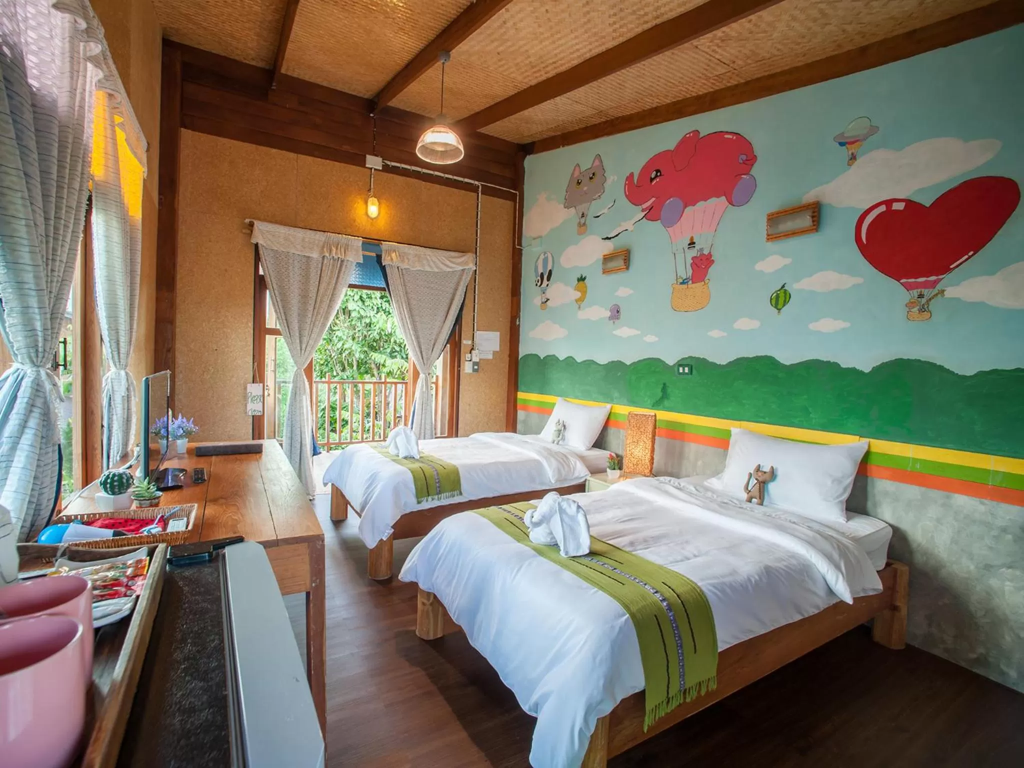 Bedroom, Bed in Baan Chokdee Pai Resort