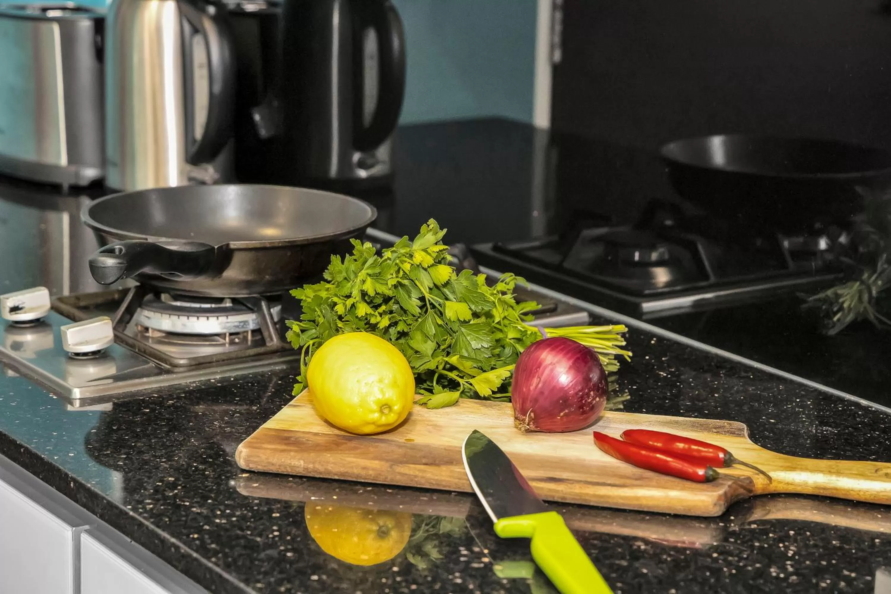 Kitchen or kitchenette in Pegasus Apart-Hotel