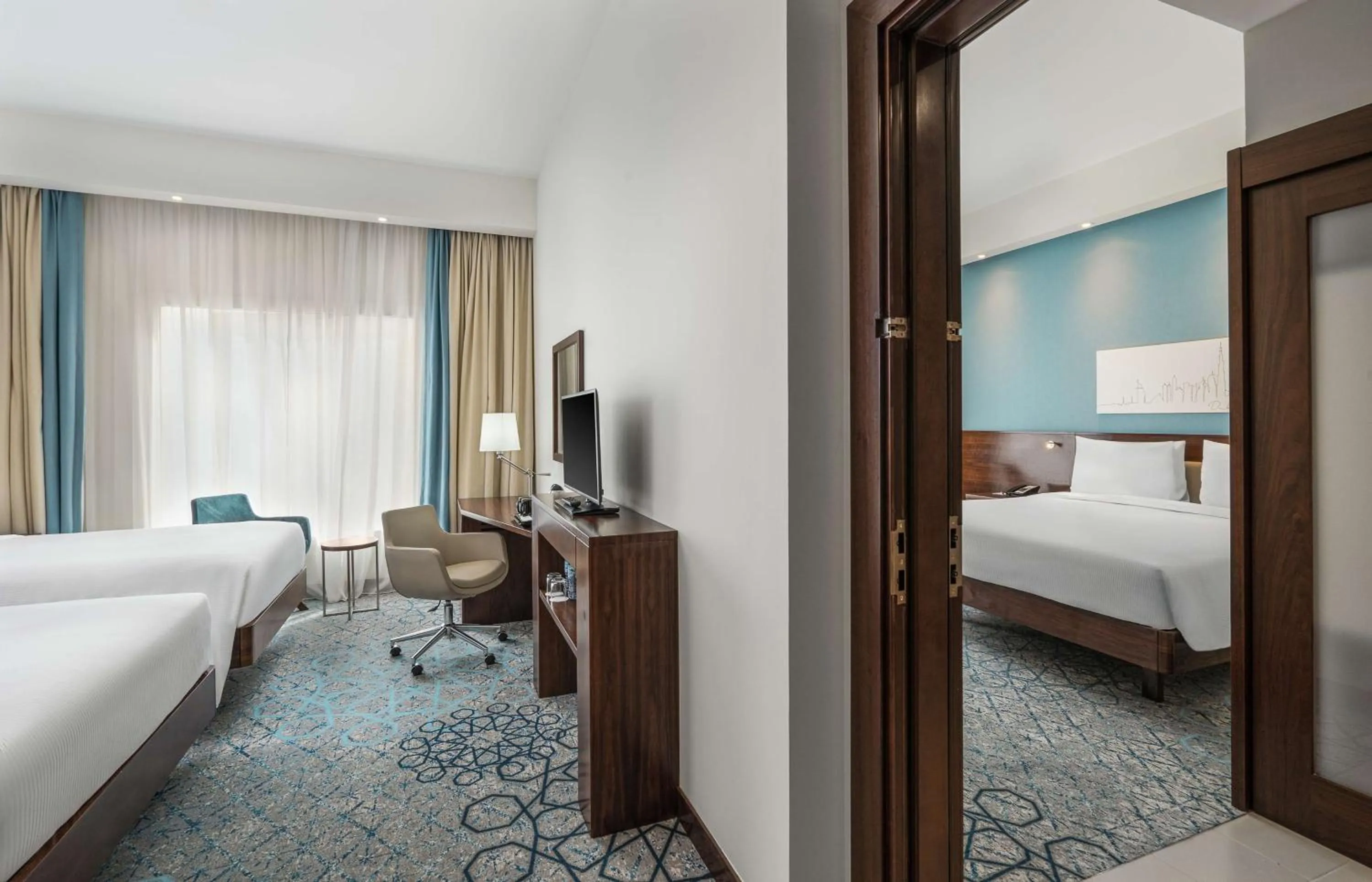 Bedroom, Bed in Hampton By Hilton Dubai Al Barsha