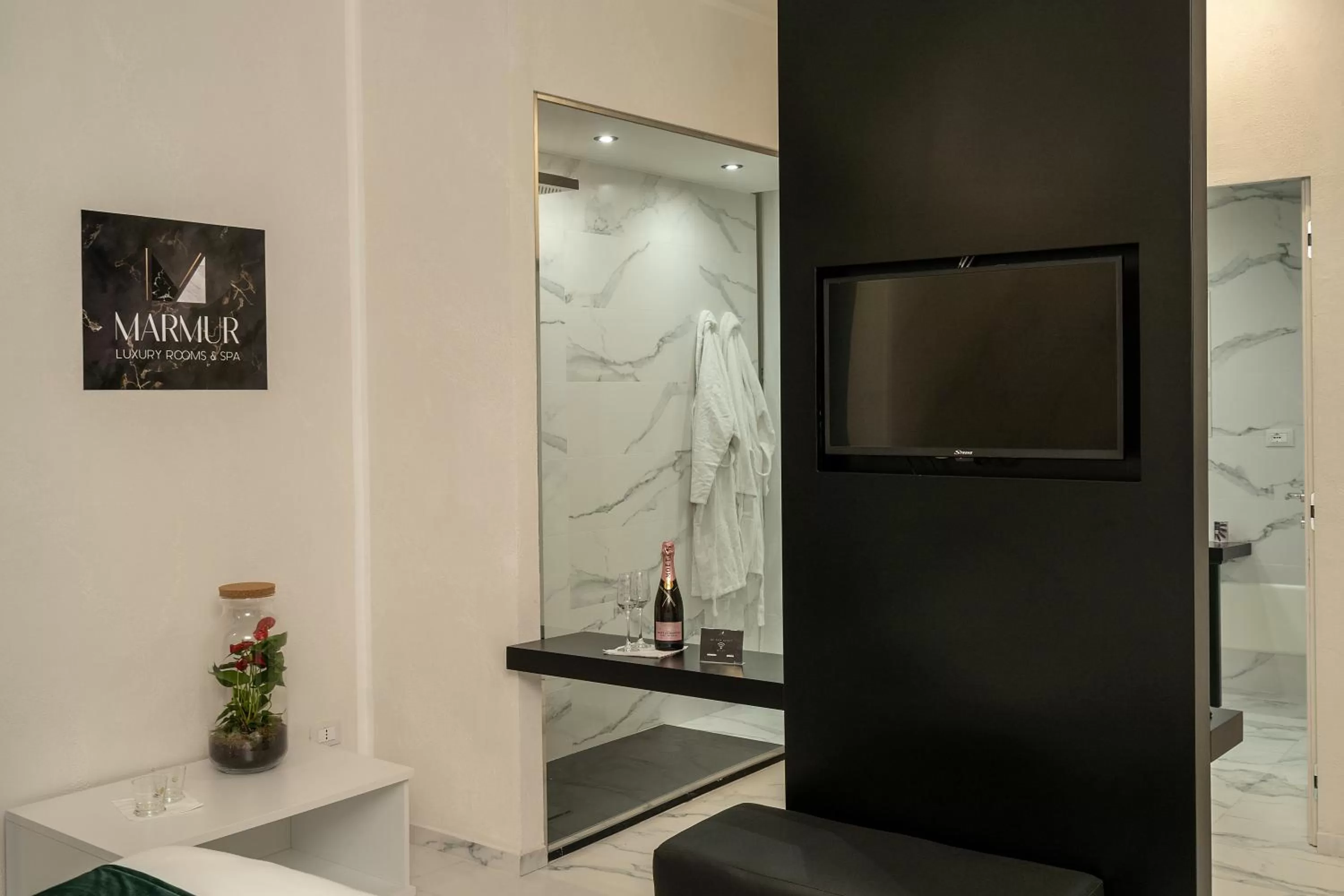 TV/Entertainment Center in Marmur Suite