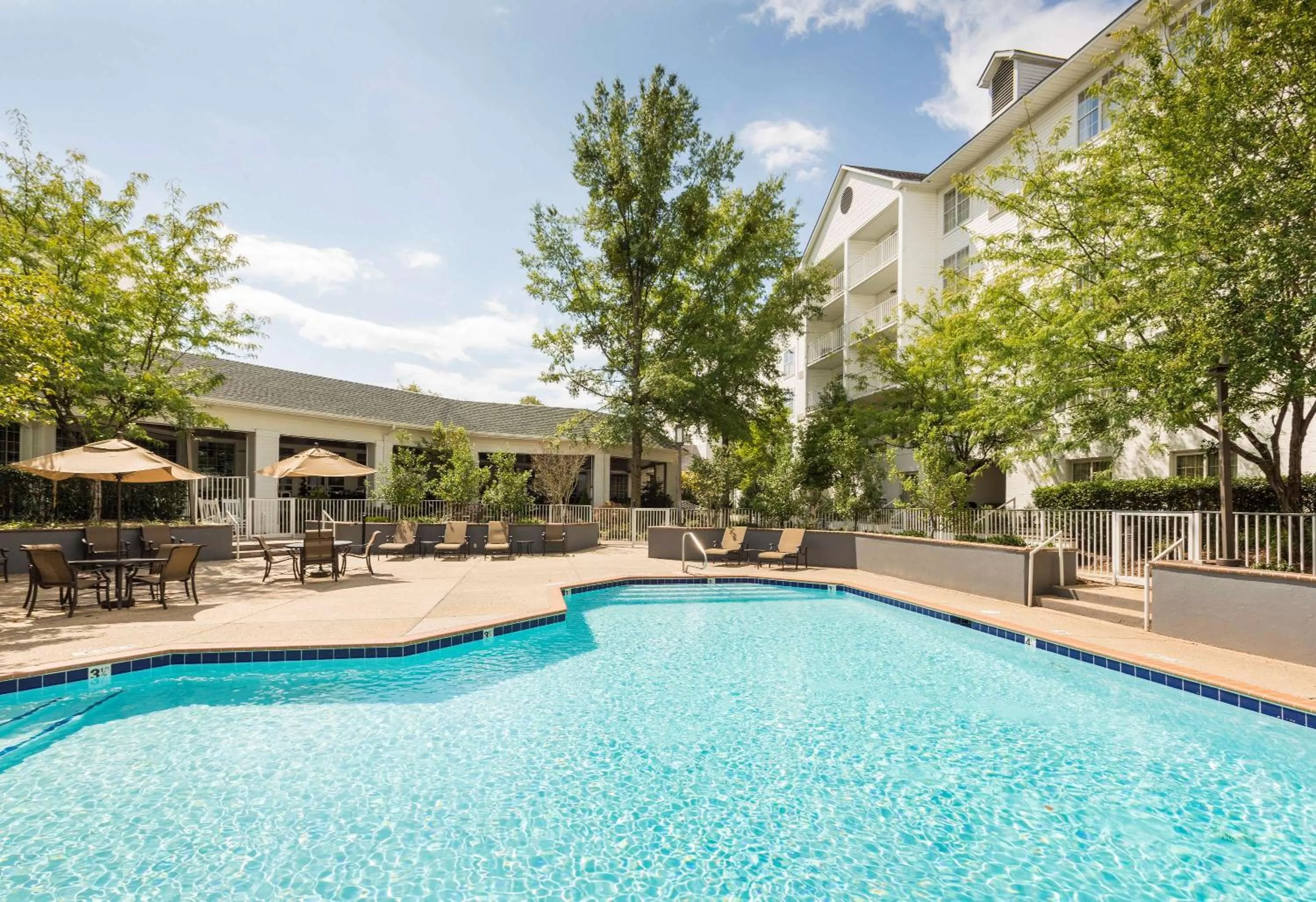 Pool view in DoubleTree by Hilton Raleigh Durham Airport at Research Triangle Park
