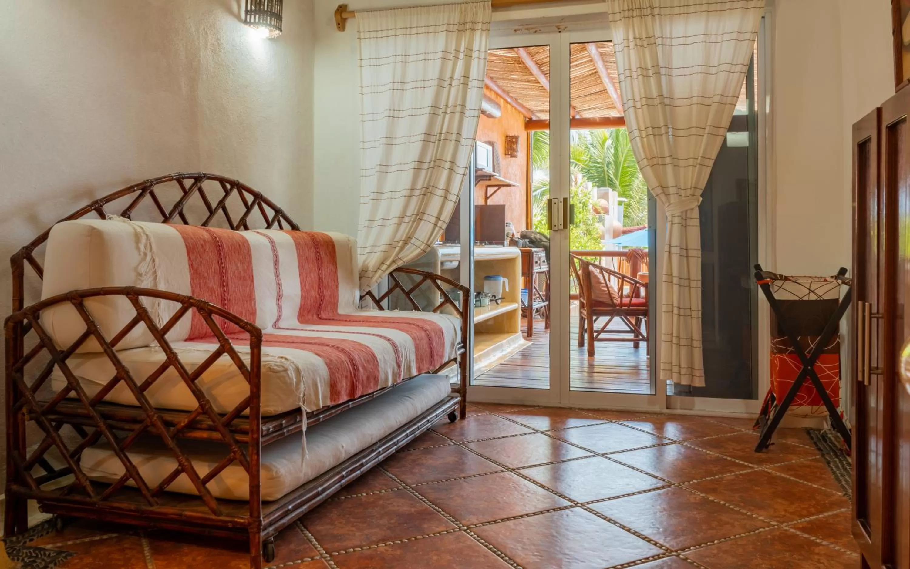 Living room, Bed in Arena Suites