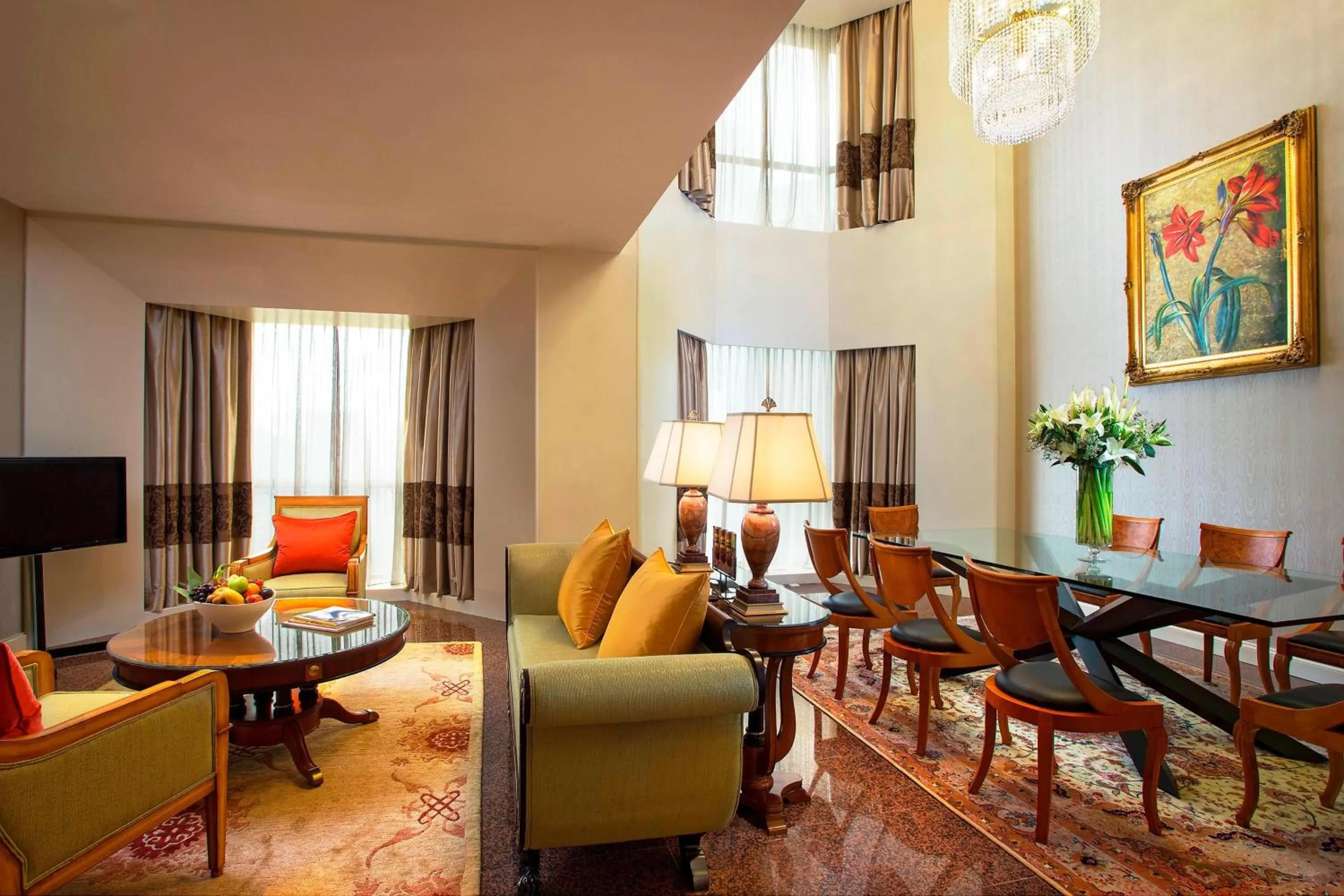 Living room in Sheraton Towers Singapore Hotel