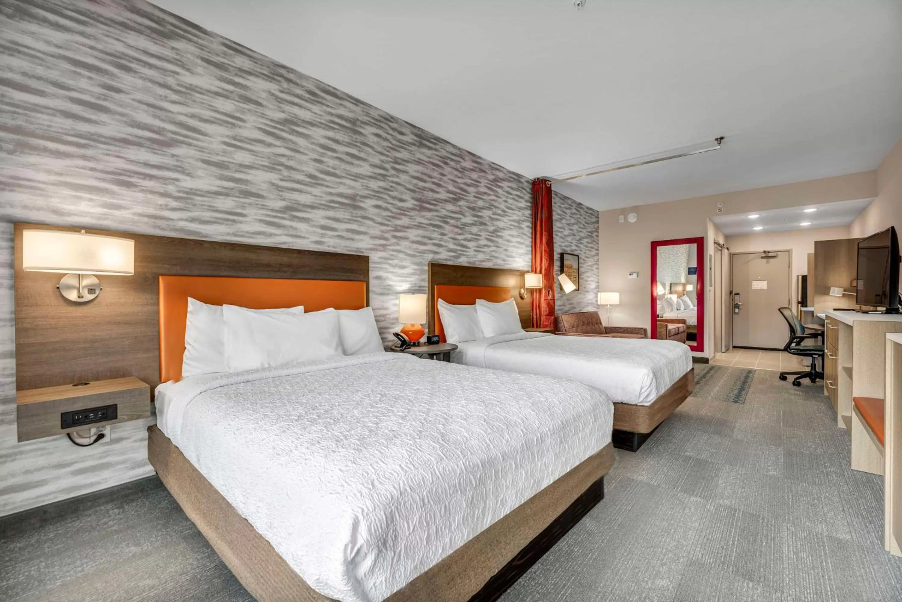 Bed in Home2 Suites by Hilton Raleigh West Lenovo Center