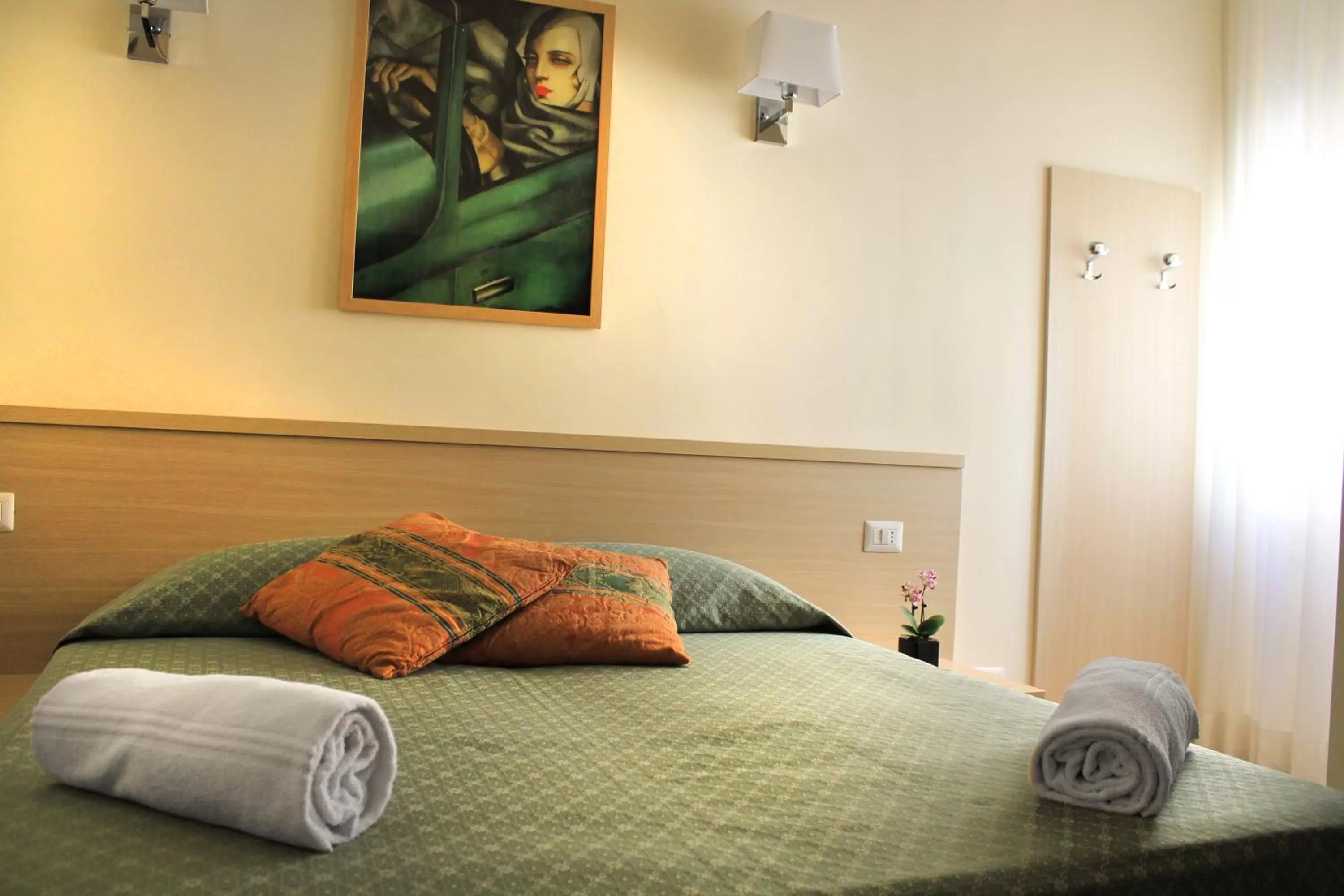 Bed in Hotel Villa Delle Rose