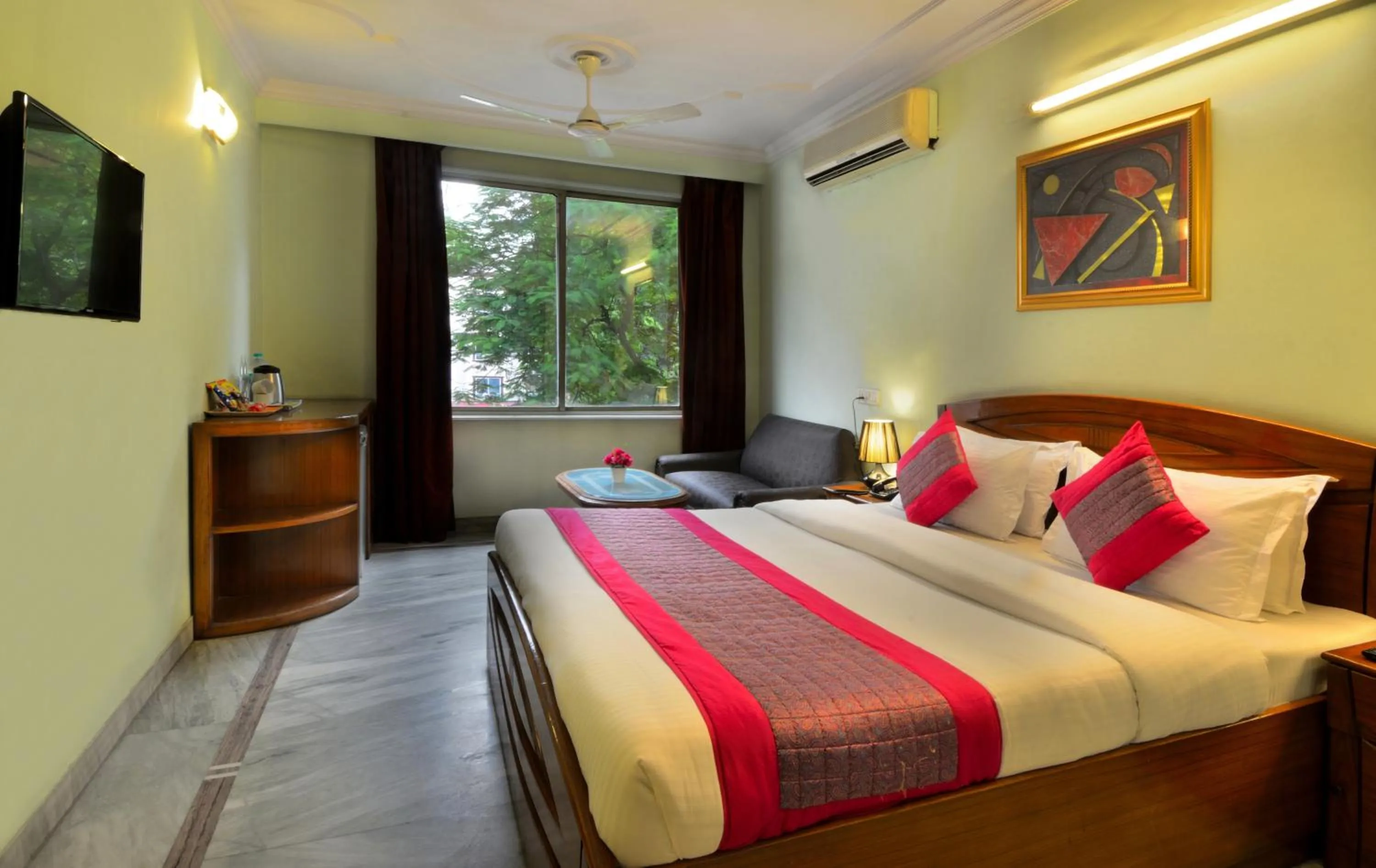 Bed in Hotel Pablas International, New Delhi, Near Metro