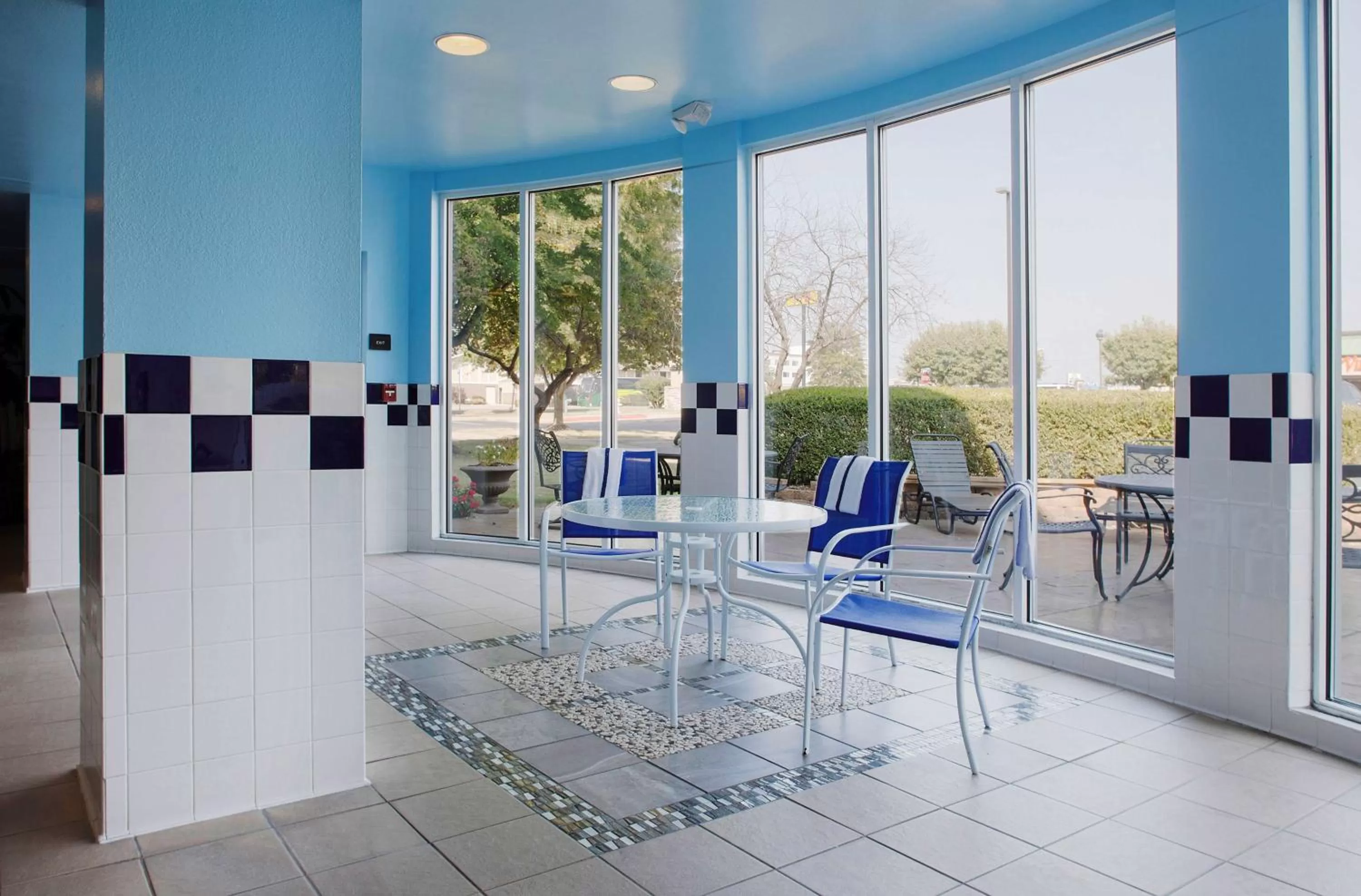 Pool view in Hilton Garden Inn Bentonville Rogers