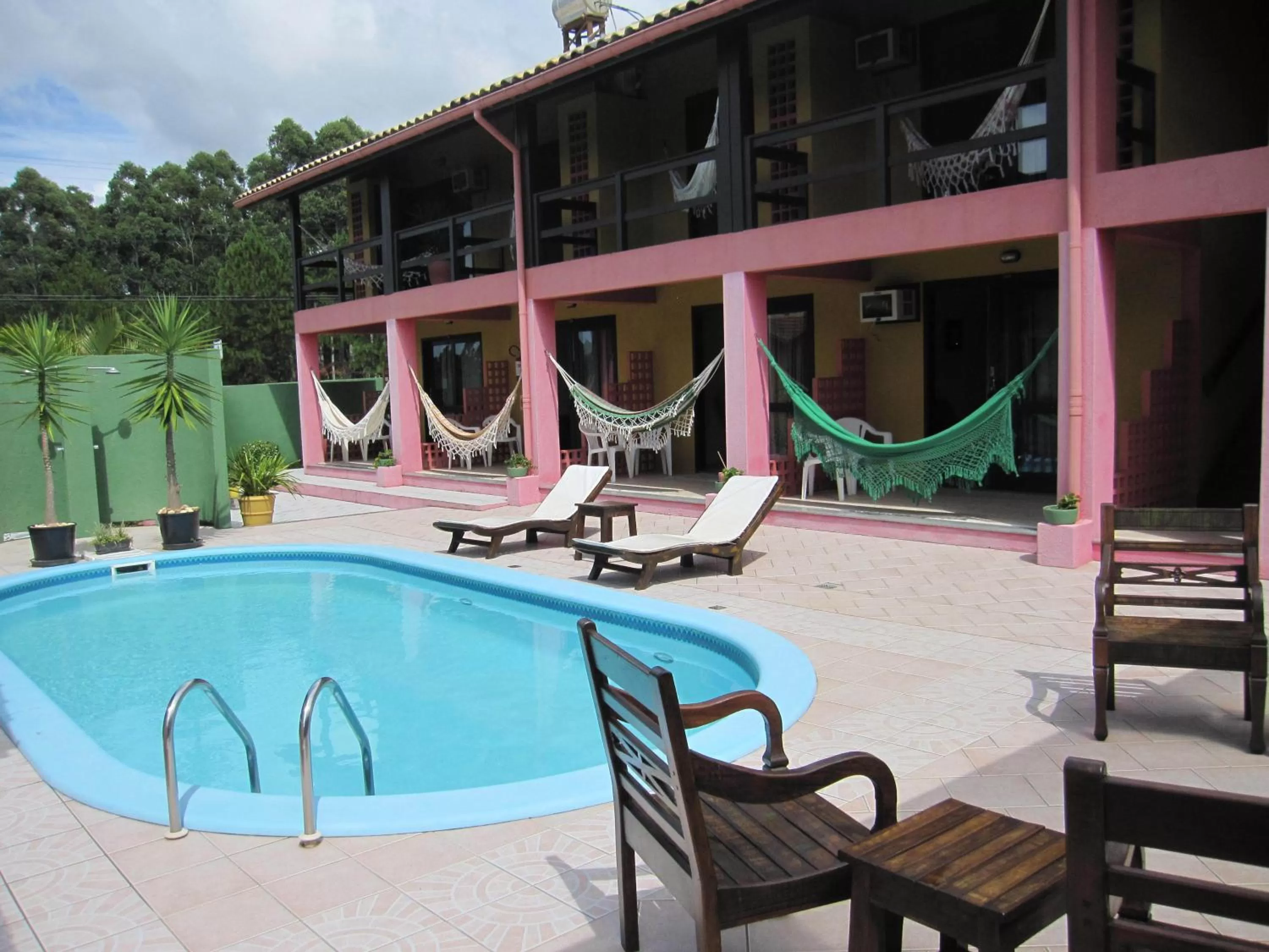 Balcony/Terrace, Swimming Pool in Pousada Vento Sul