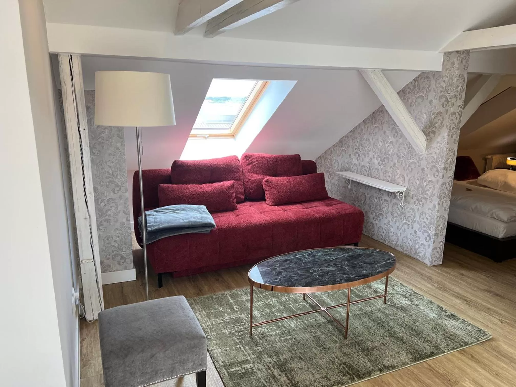 Living room, Bed in Lindenau Inn