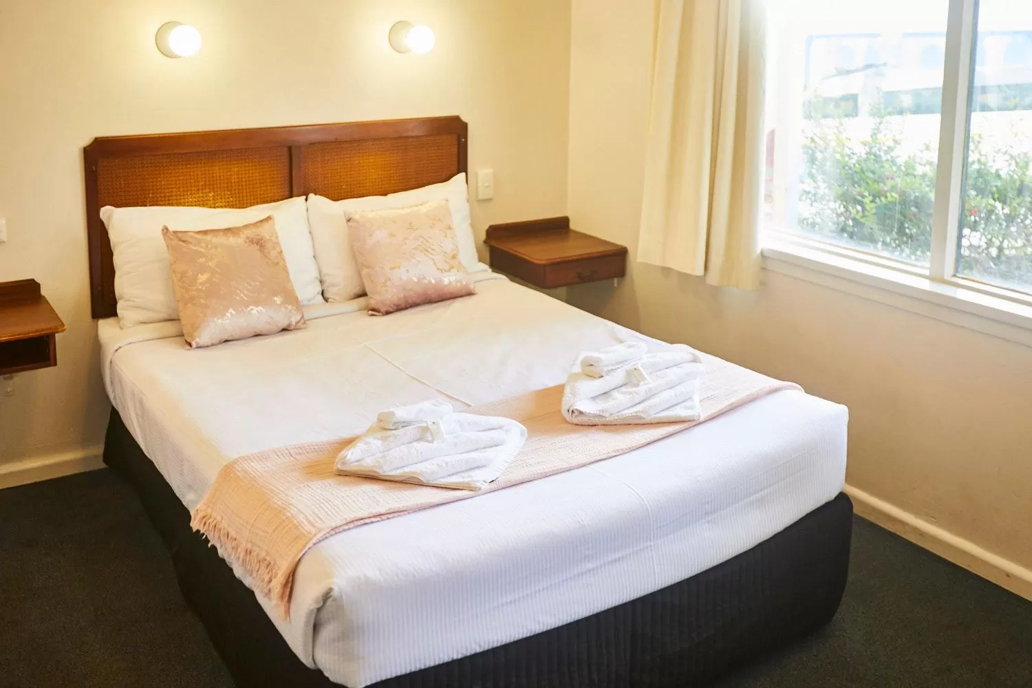 Bed in Town and Country Motel