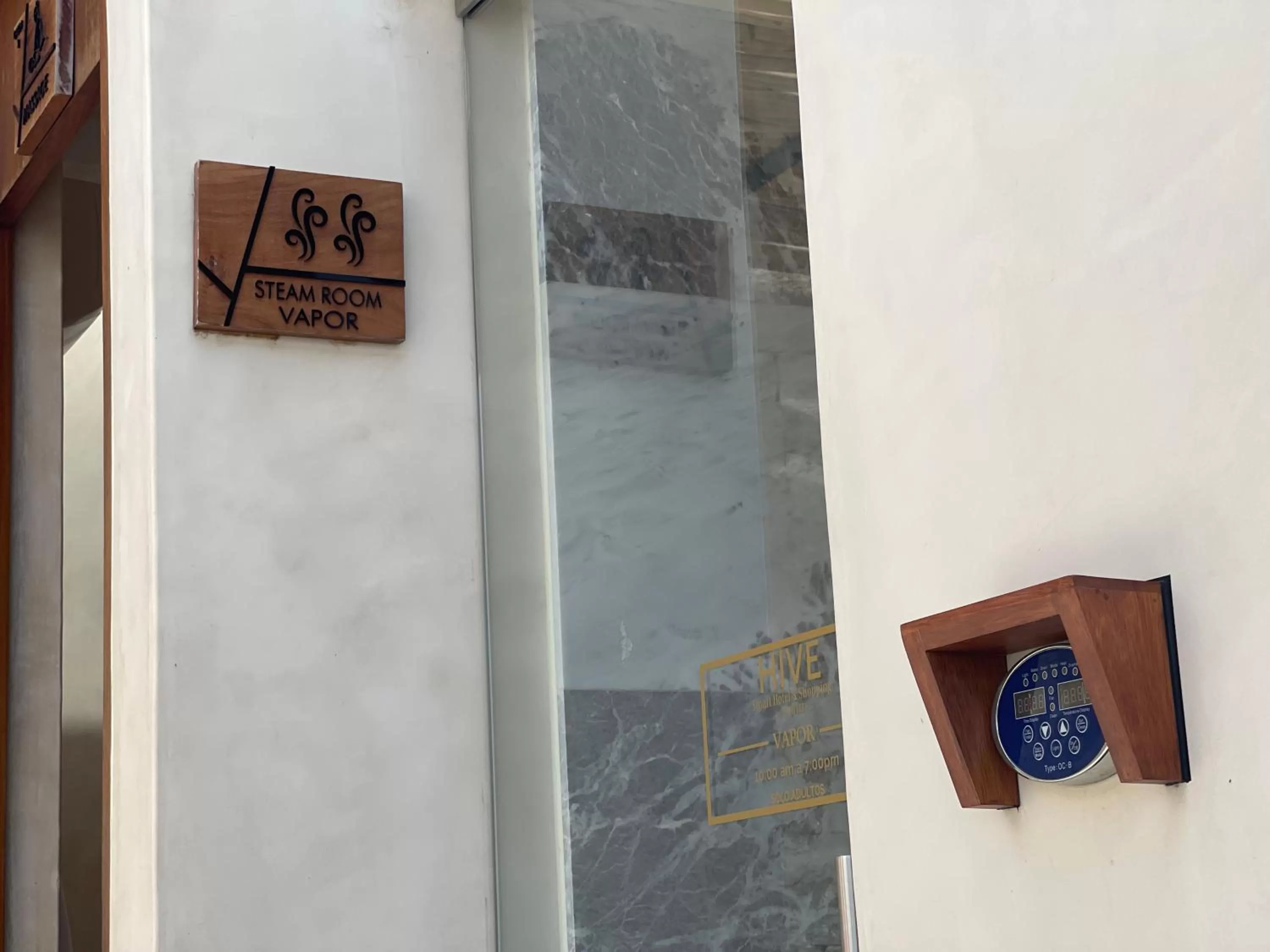 Steam room in Hive Cancun by G Hotels