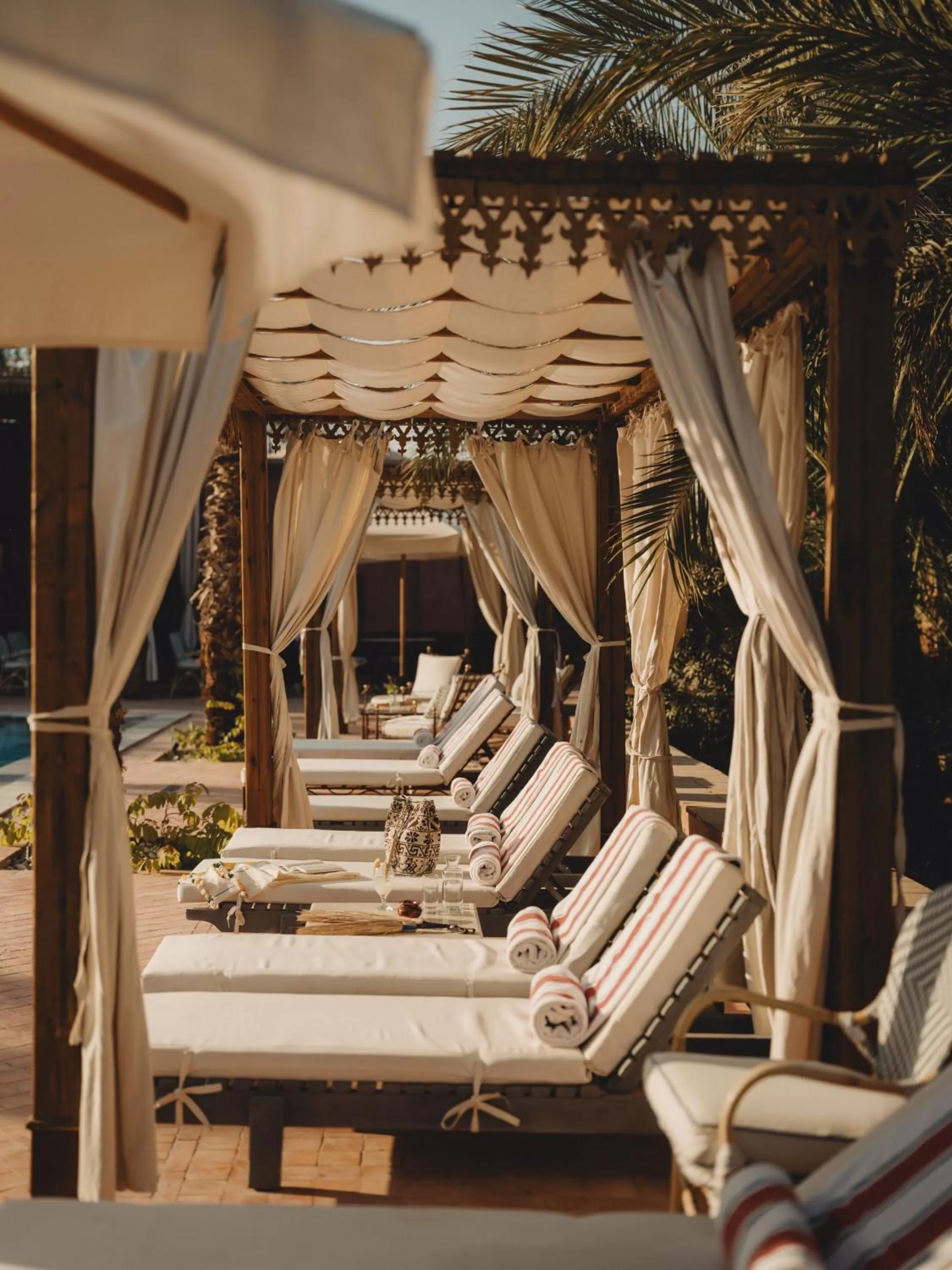 Pool view in Al Moudira Hotel