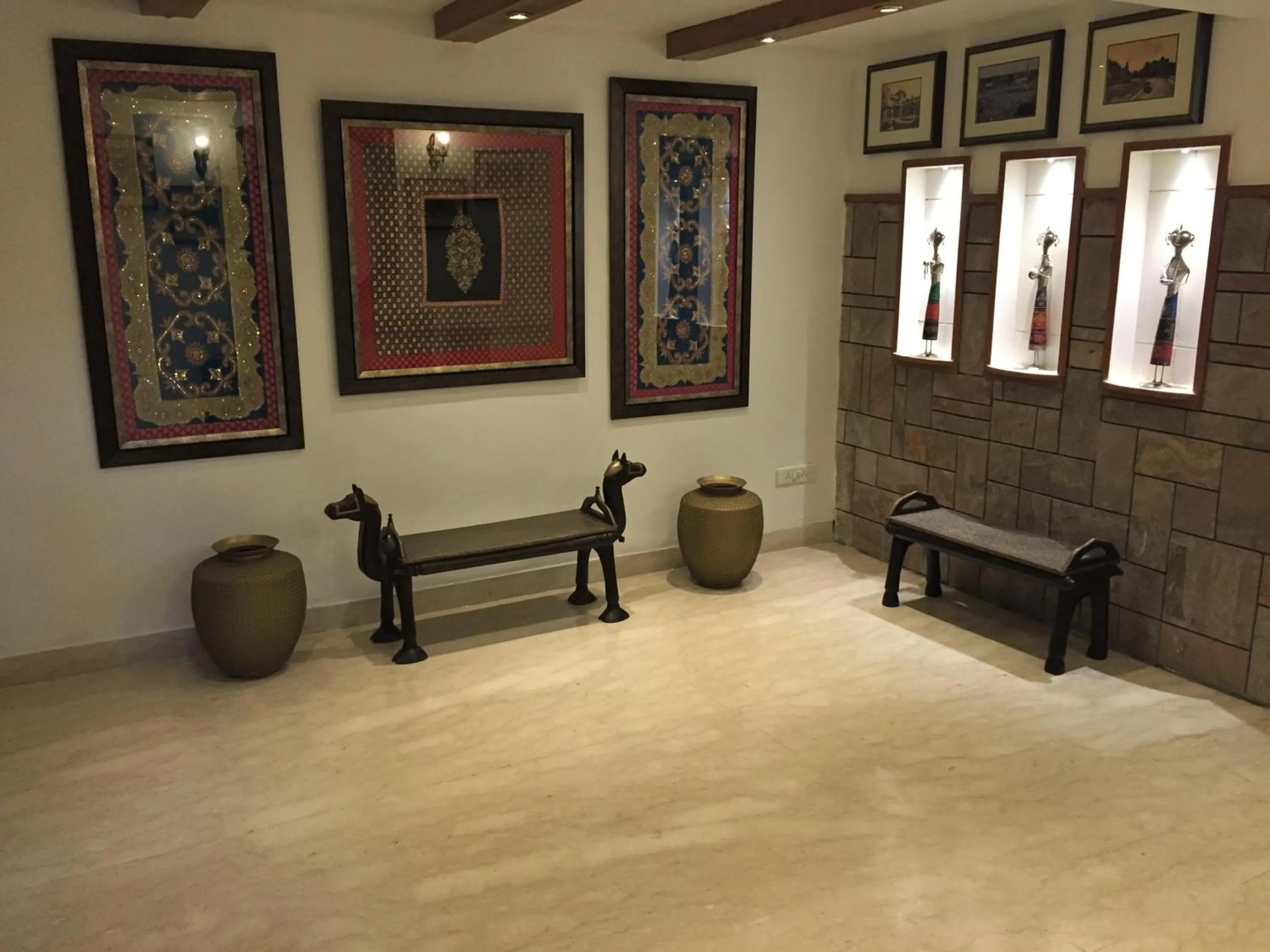 Decorative detail in Ratnawali – A Vegetarian Heritage Hotel