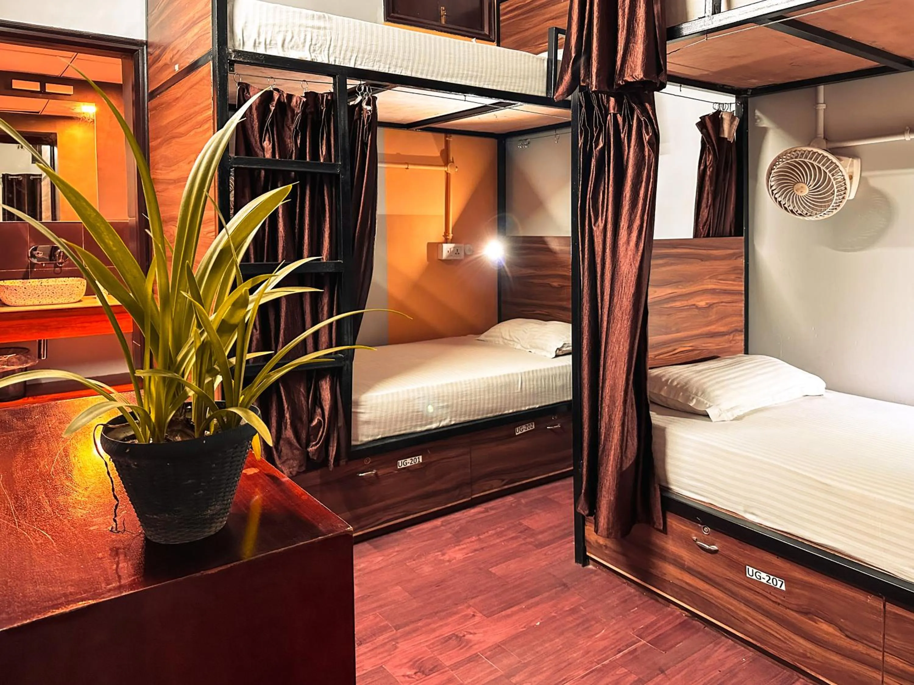 Bed in Hoztel Jaipur