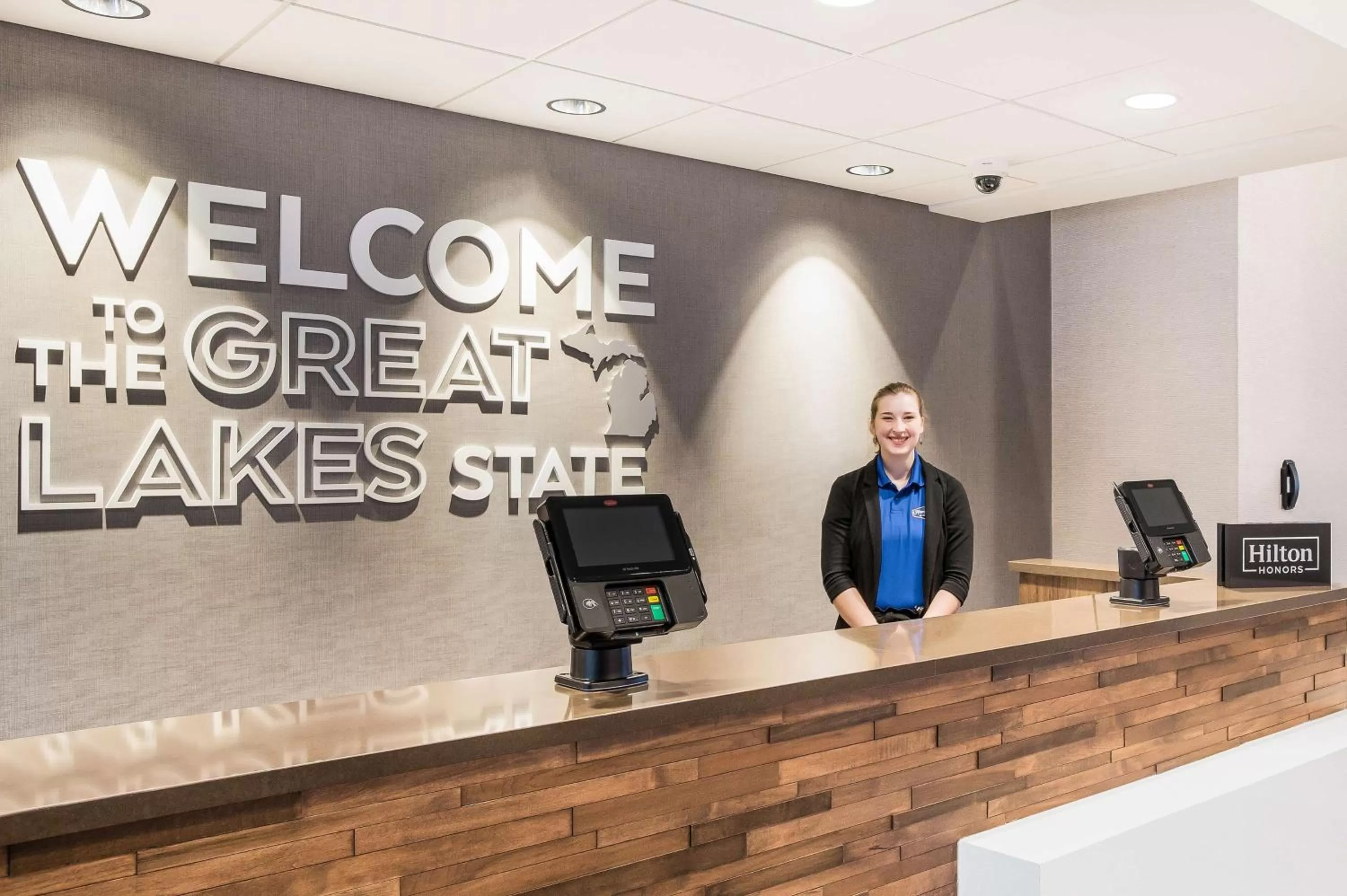 Lobby or reception in Hampton Inn & Suites Houghton