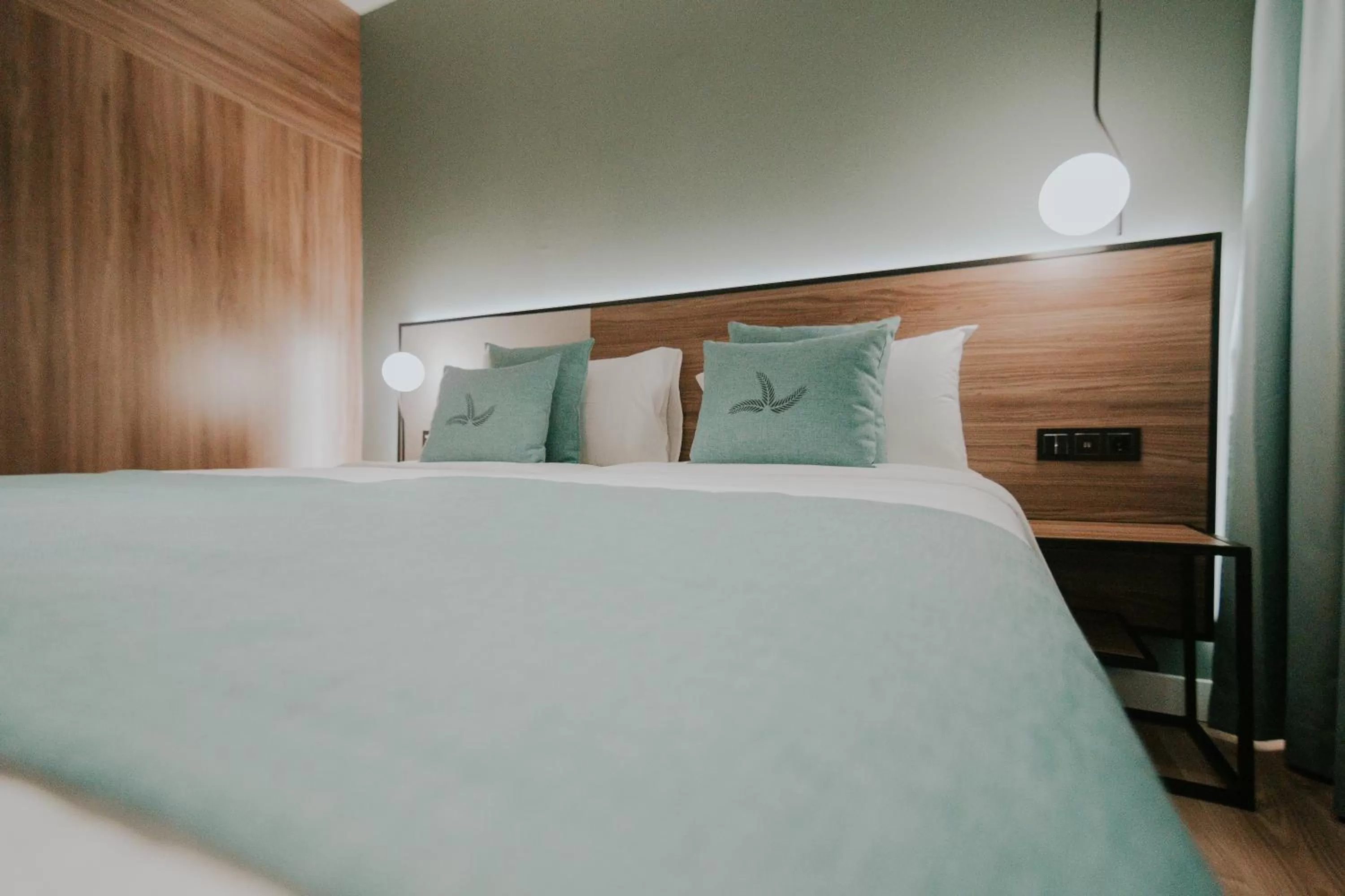 Bed in Catalina Plaza Hotel Sostenible