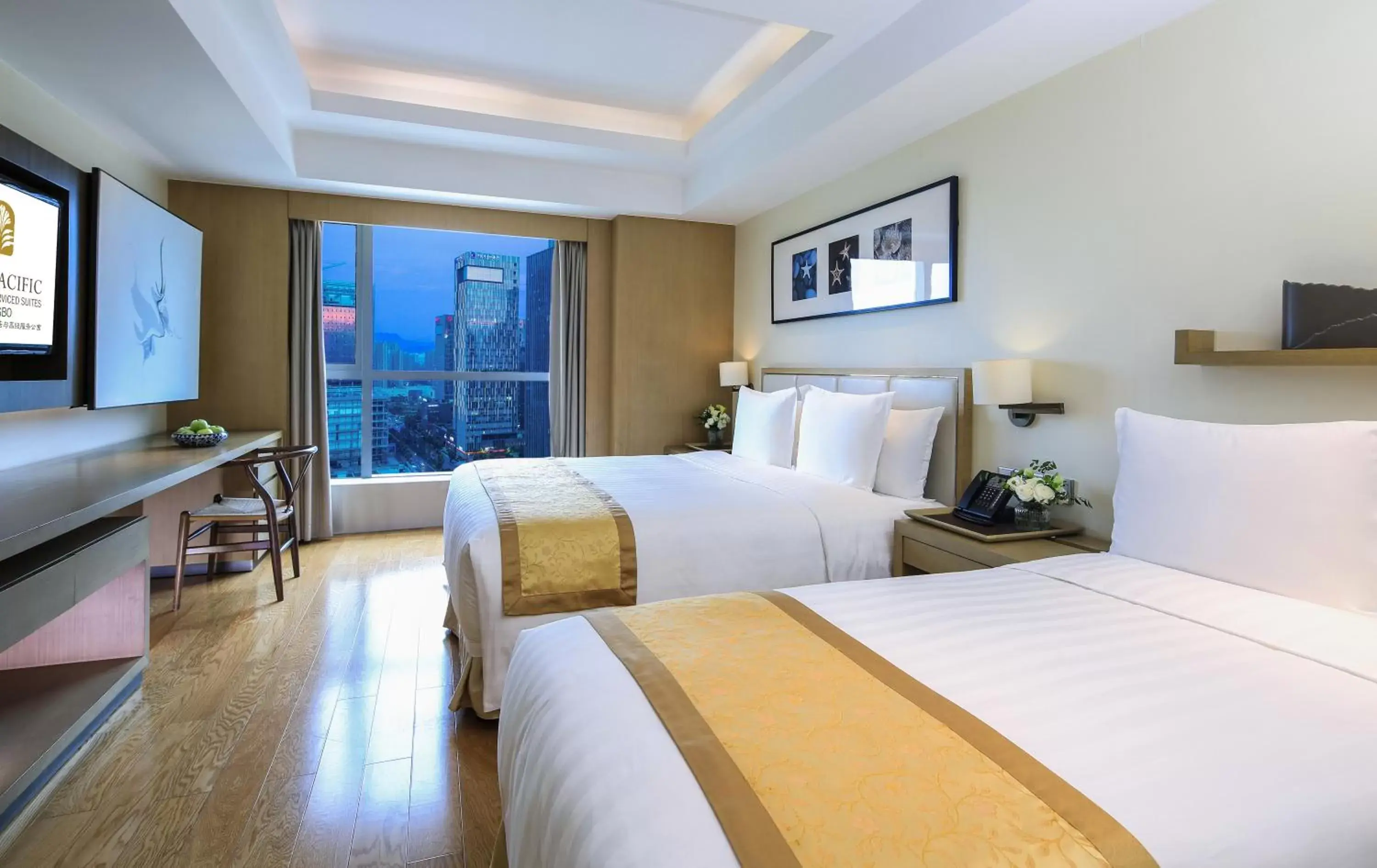 Studio Twin Bed Room in Pan Pacific Serviced Suites Ningbo Studio Twin Bed Room in Pan Pacific Serviced Suites Ningbo