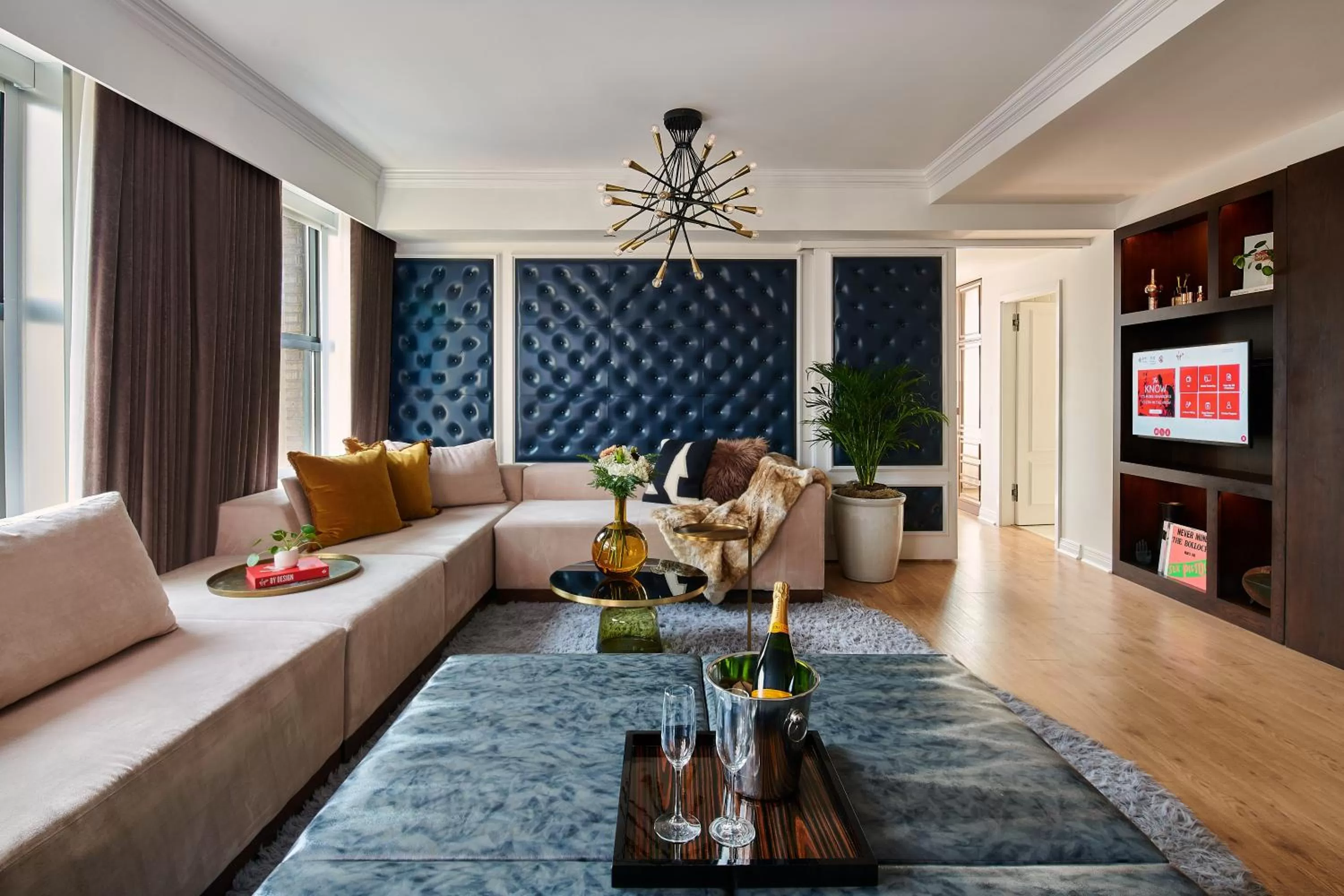 Living room in Virgin Hotels Chicago