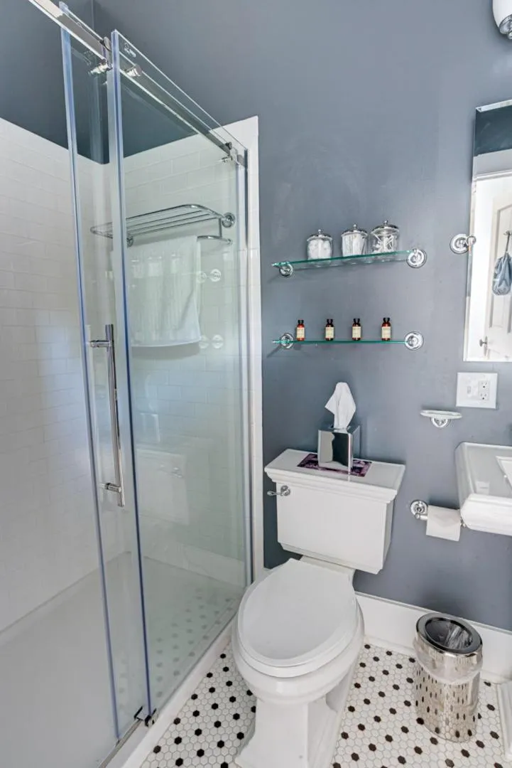 Bathroom in Historic Birch Lodge and Motel