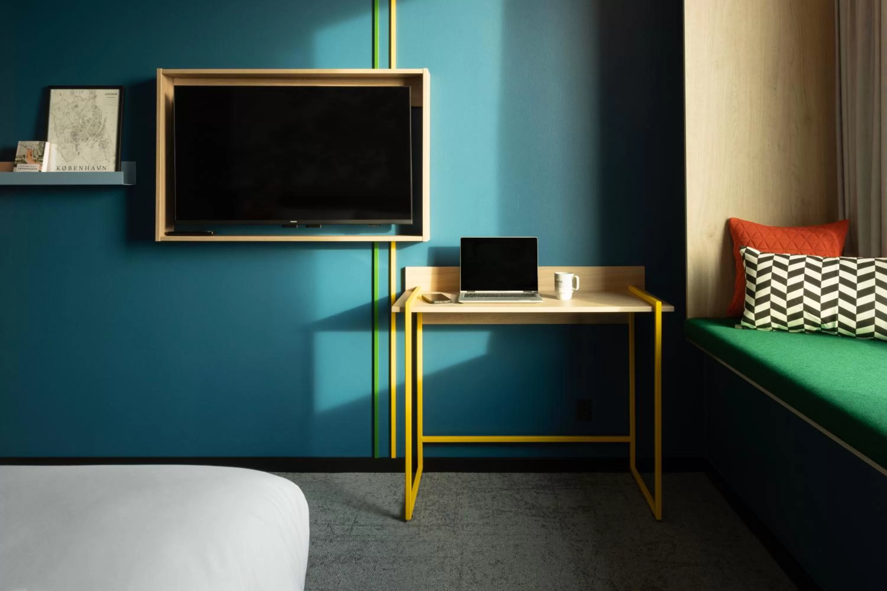 Bedroom, Bed in ibis Styles Copenhagen Orestad