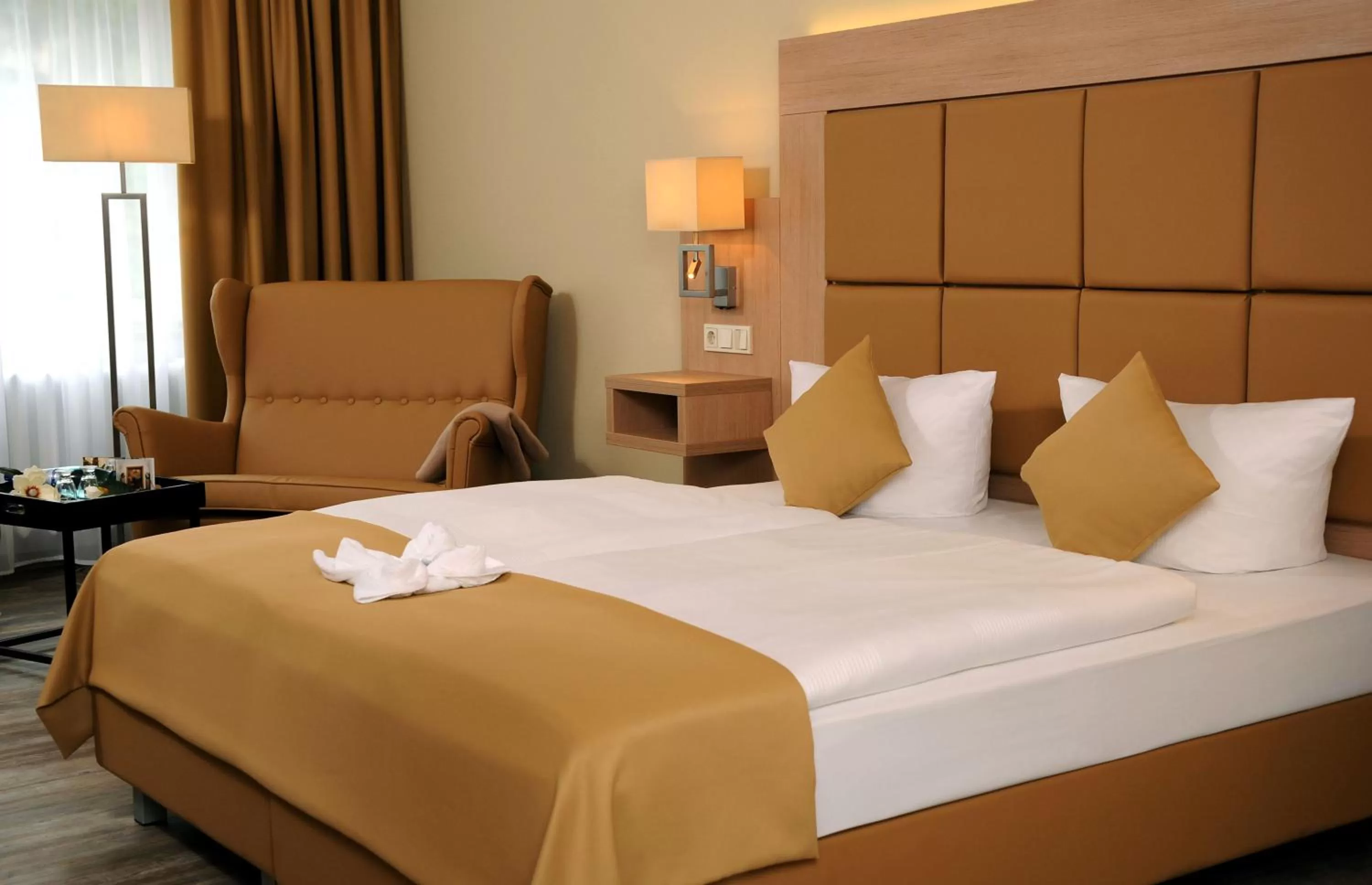 Photo of the whole room, Bed in Parkhotel Forsthaus