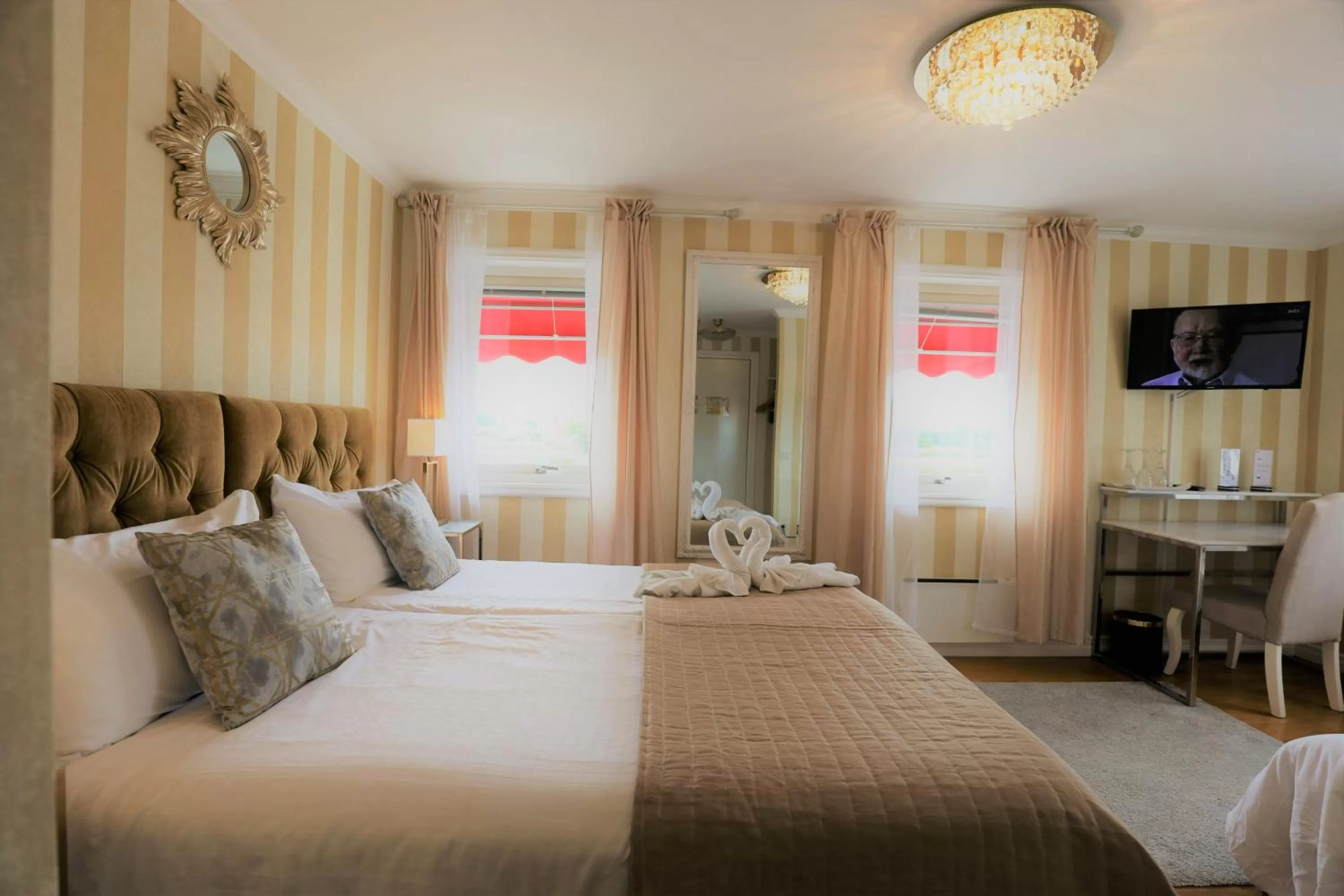 Bed in Vänerport Lakefront Hotell