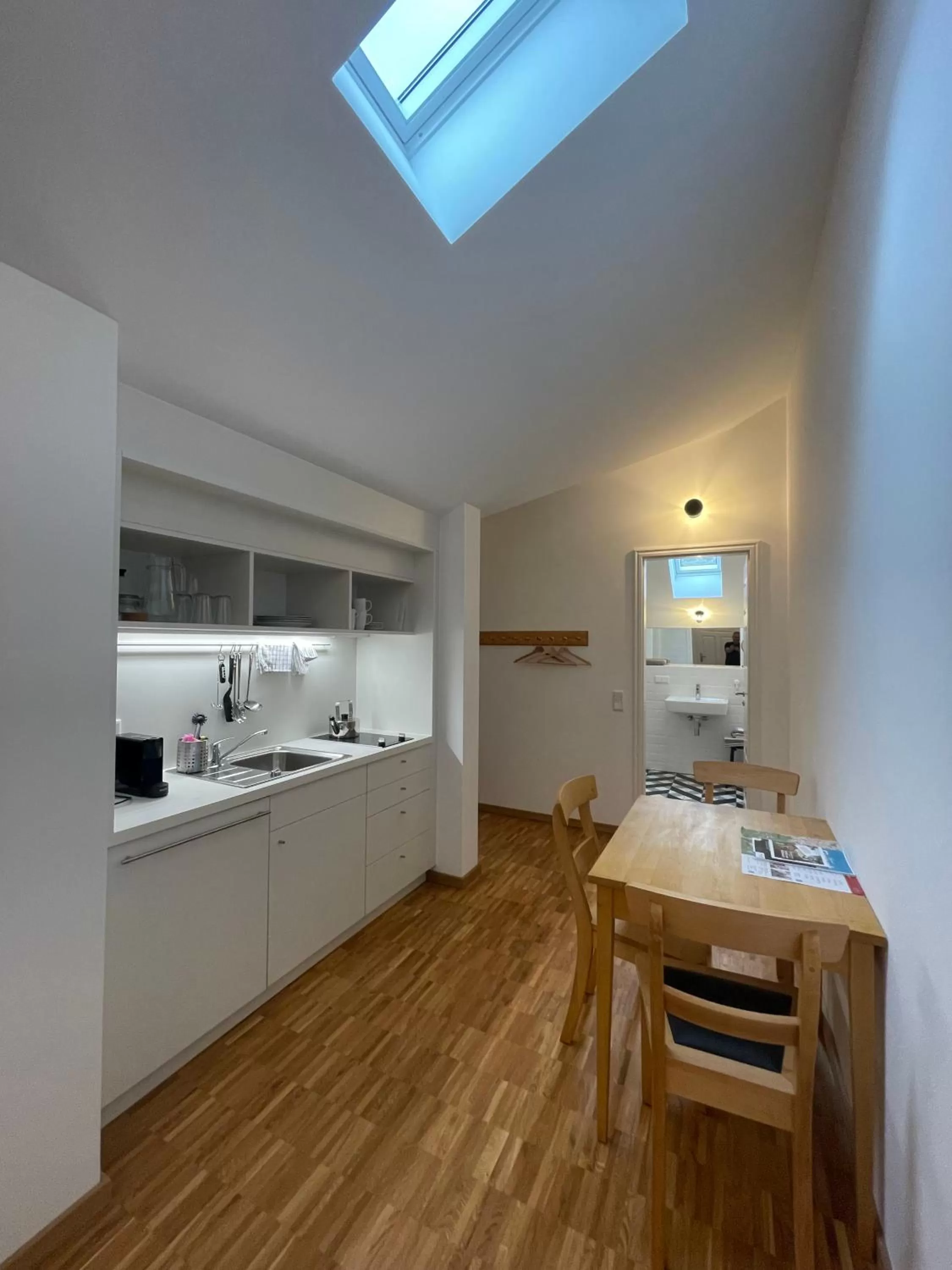 Kitchen or kitchenette in Gästehaus Phantasie