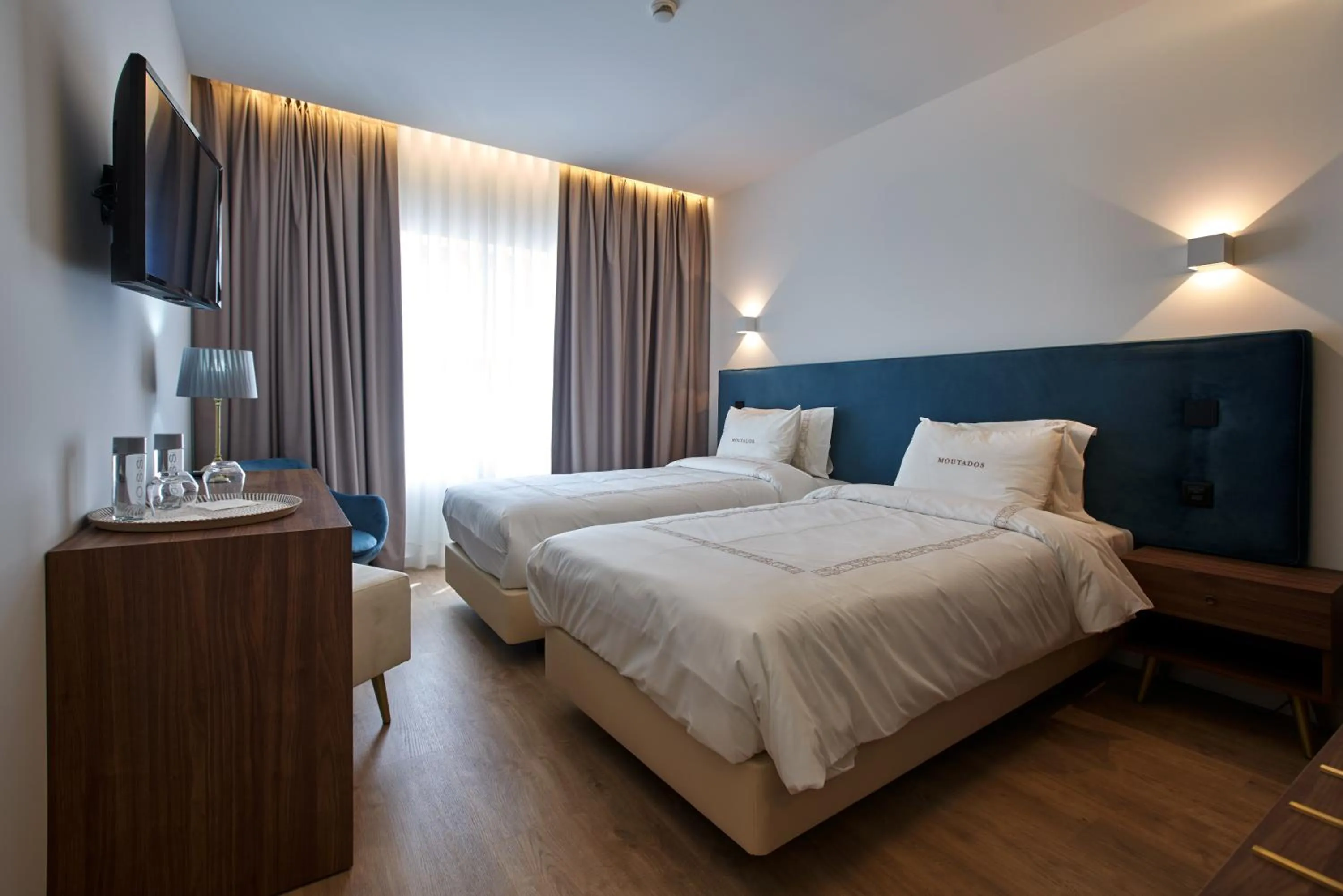 Bed in Hotel Moutados