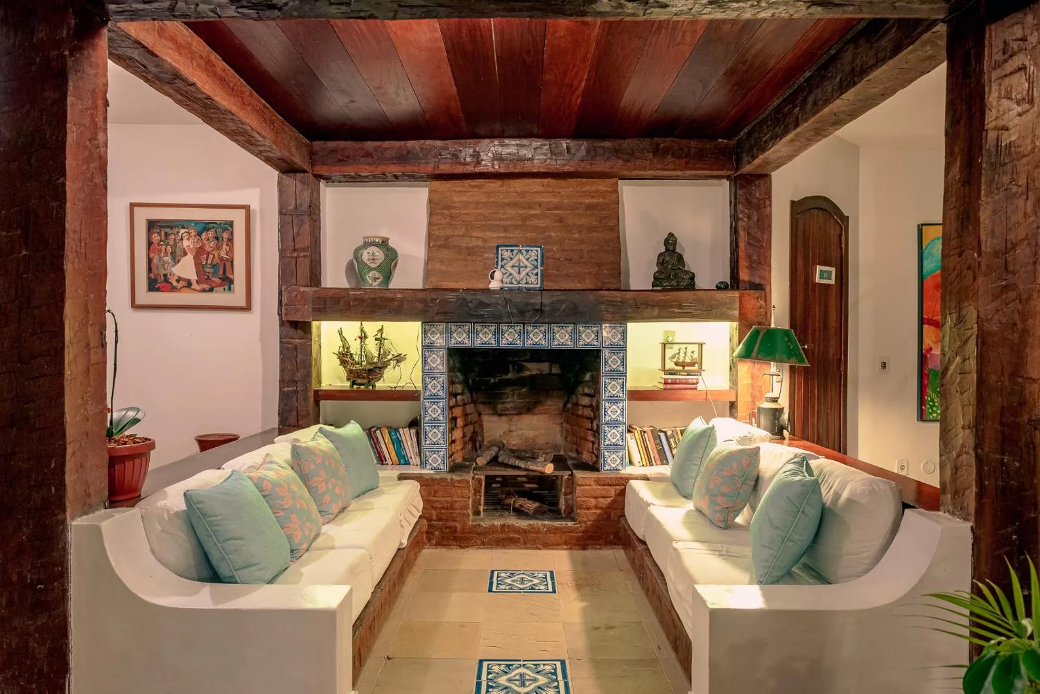 Living room in Pousada Blanca Mar