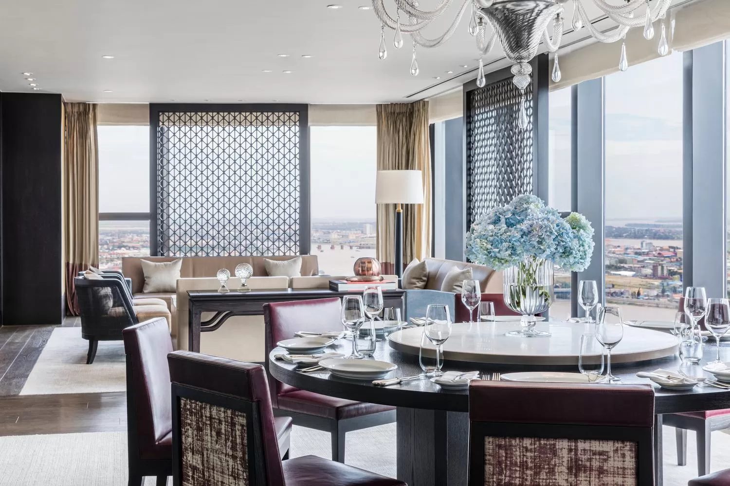 Living room in Rosewood Phnom Penh