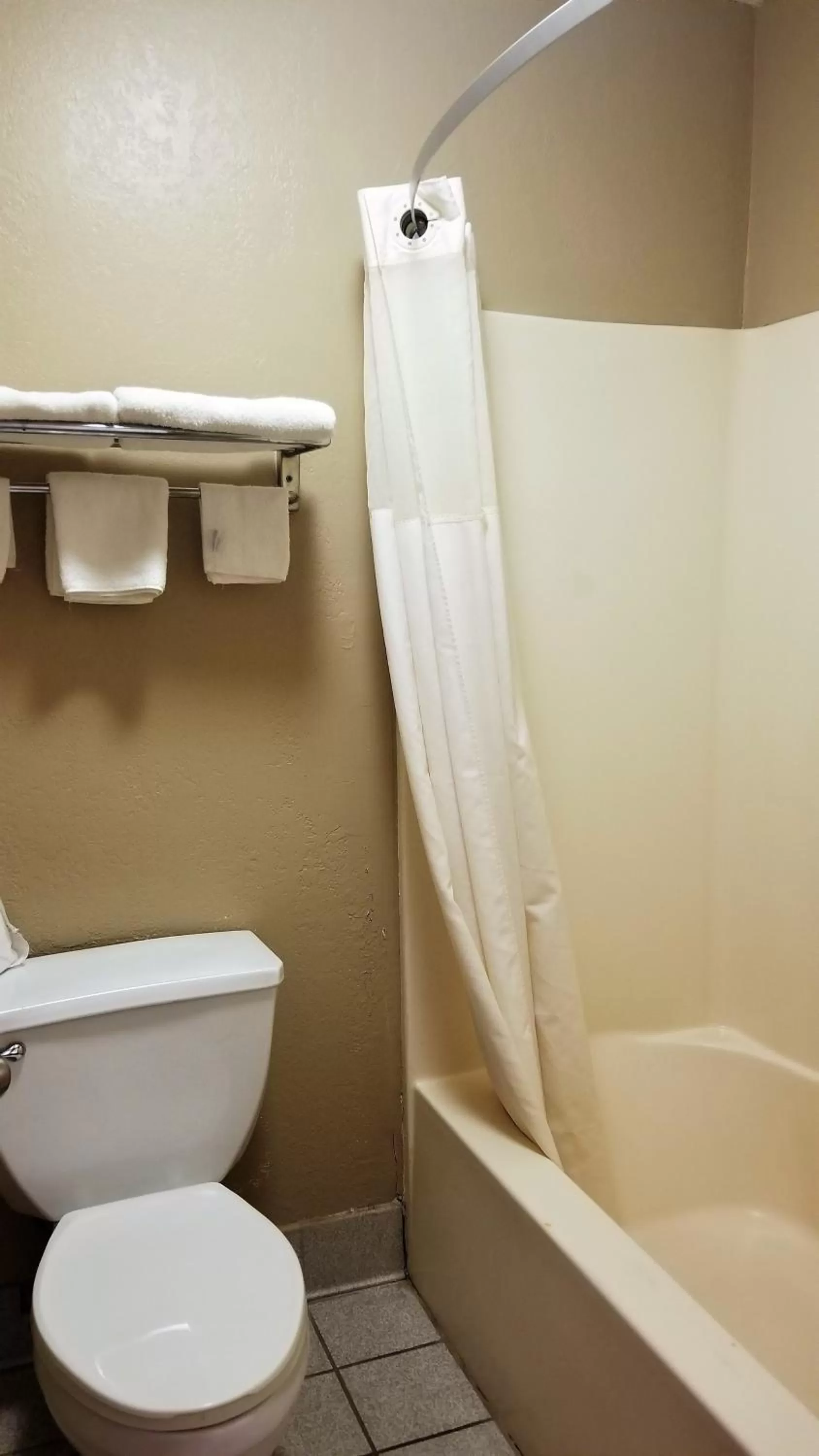 Bathroom in Super 8 by Wyndham Brownsburg